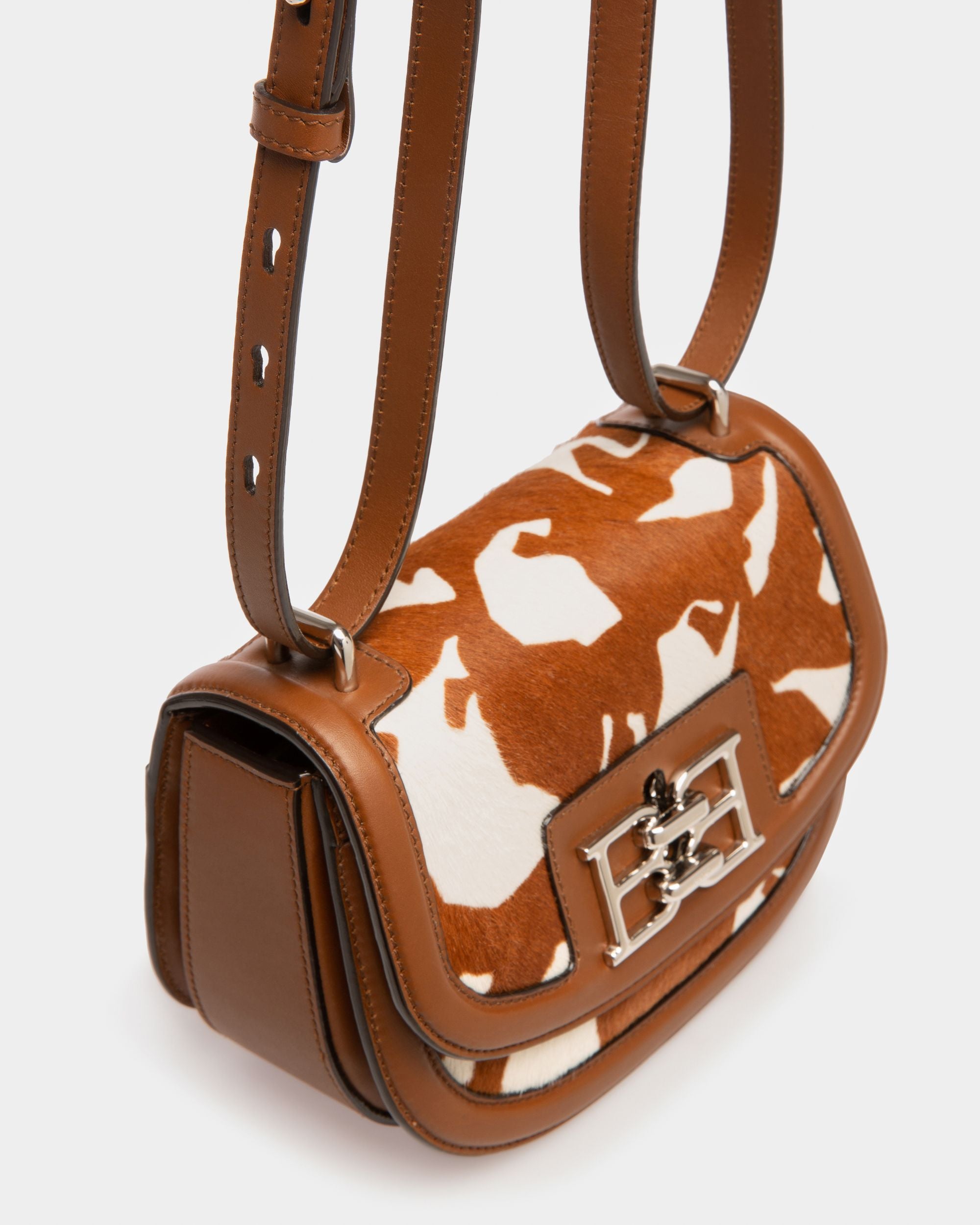 Baily Leather Minibag In White & Brown - Women's - Bally - 05