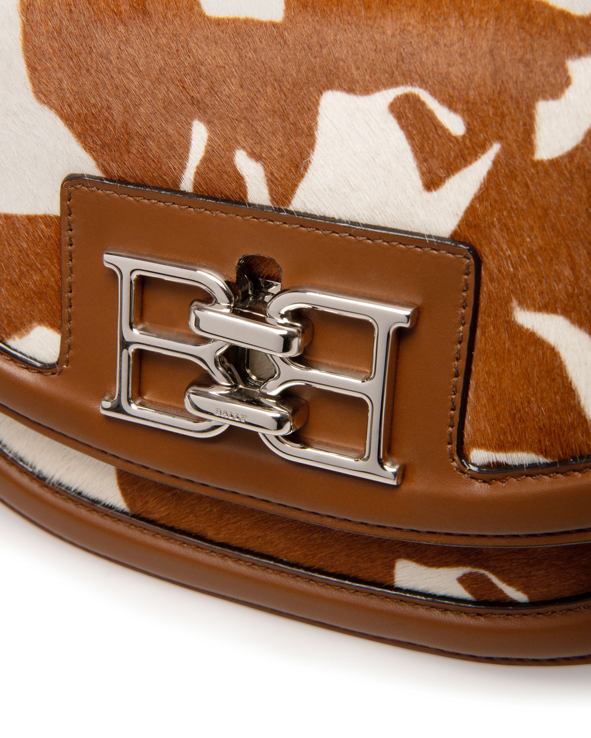 Baily Leather Minibag In White & Brown - Women's - Bally - 06