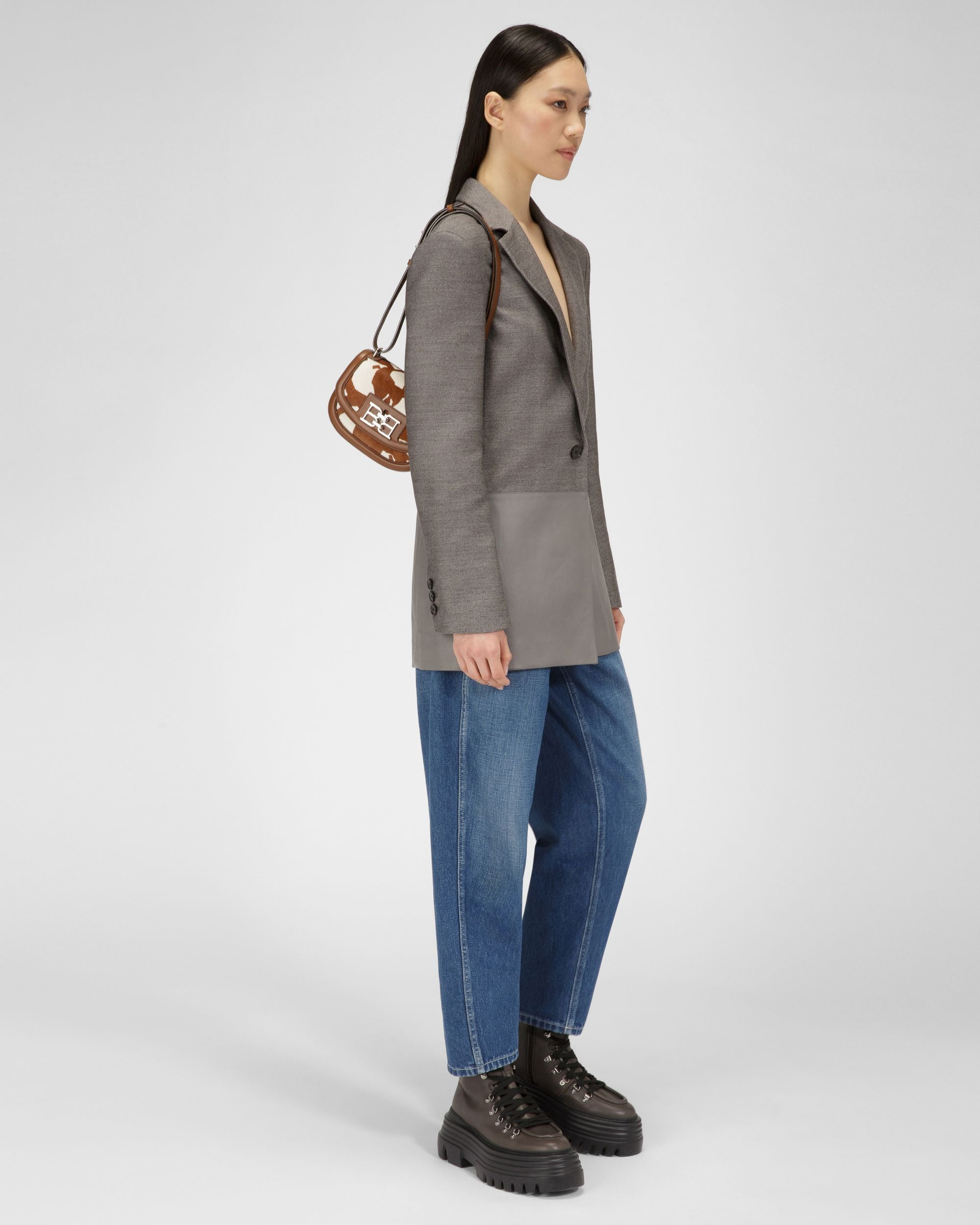 Baily Leather Minibag In White & Brown - Women's - Bally - 08