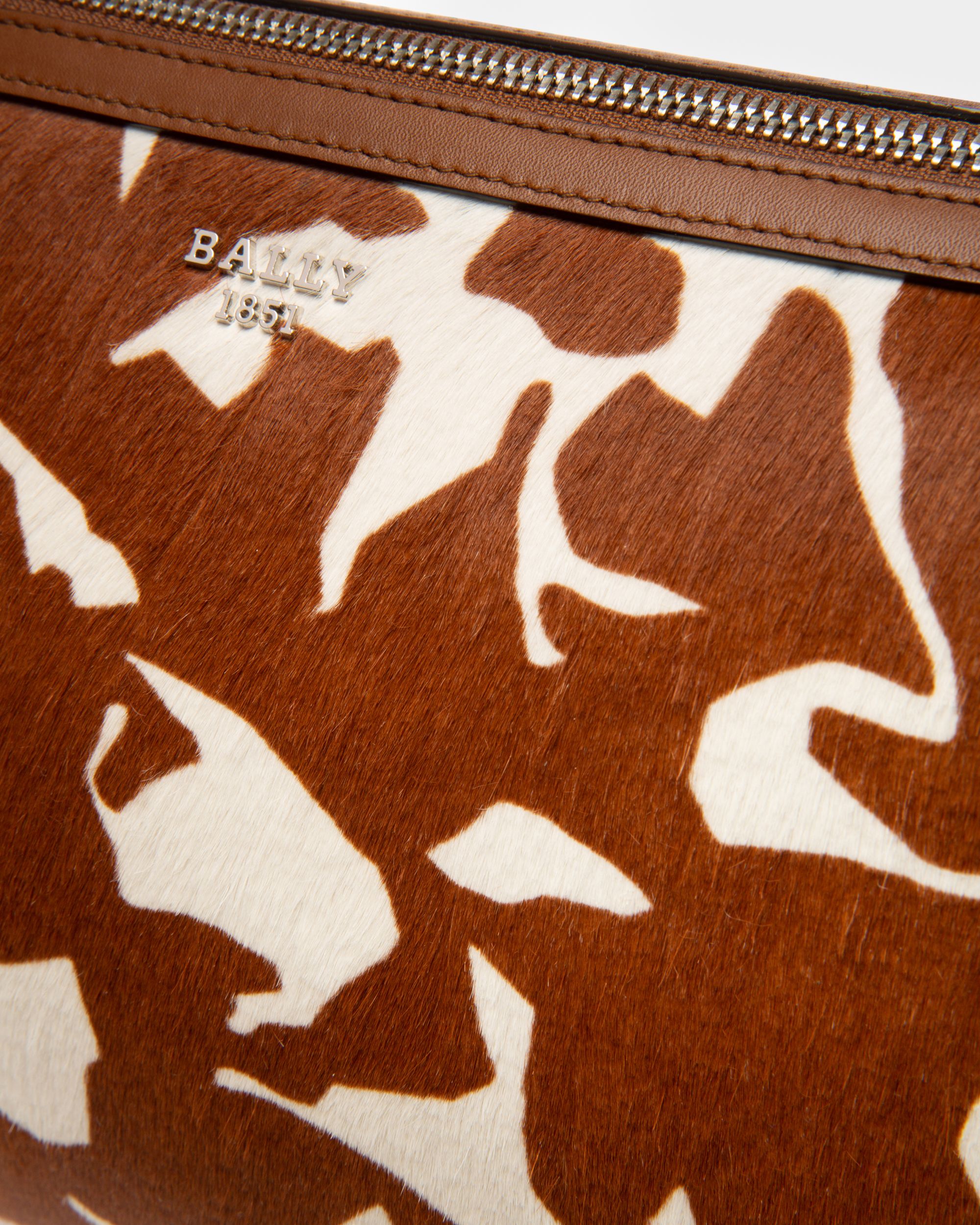 Arieel Leather Minibag In White & Brown - Women's - Bally - 05