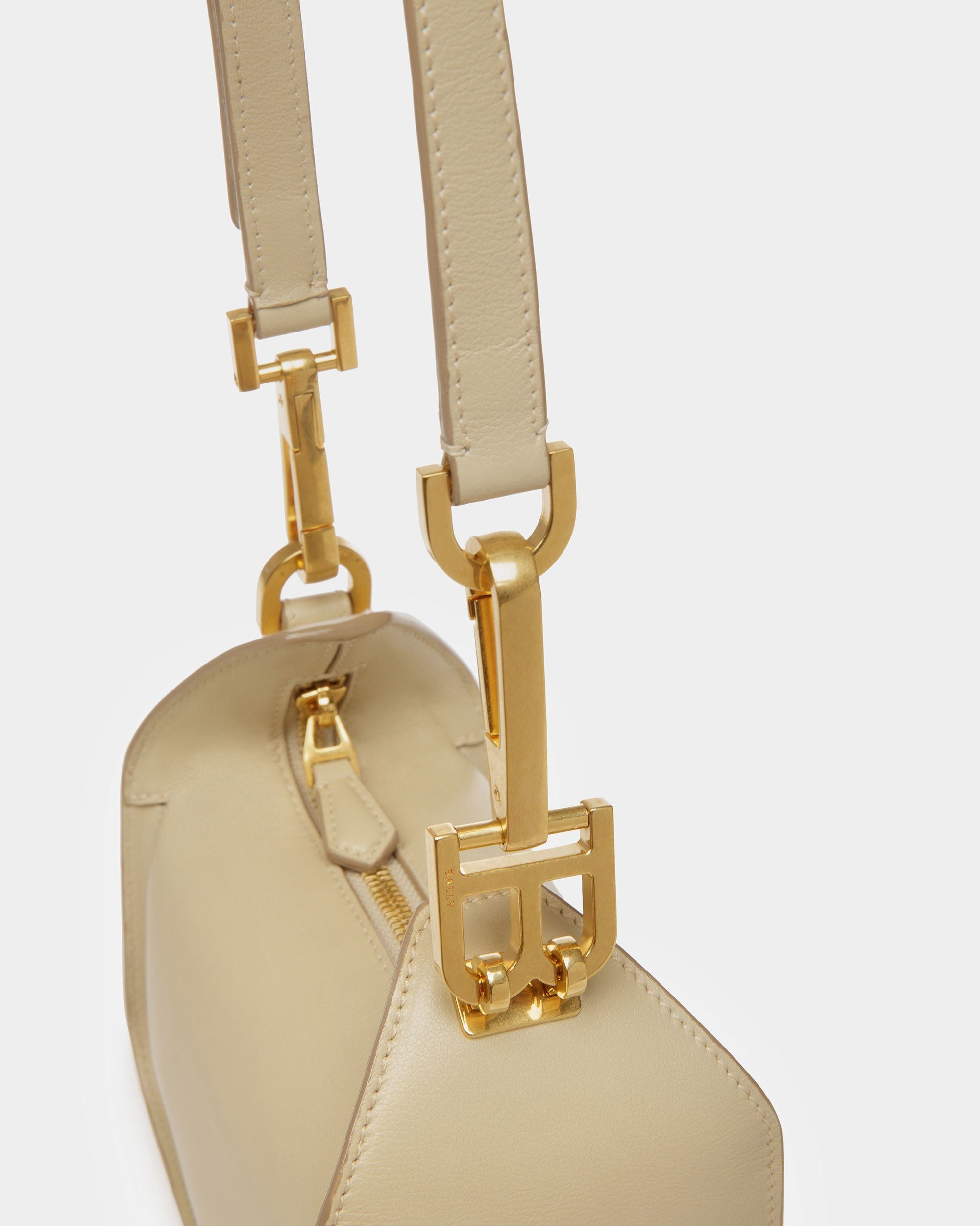 B-Hook XS Leather Minibag In Fossil - Women's - Bally - 04