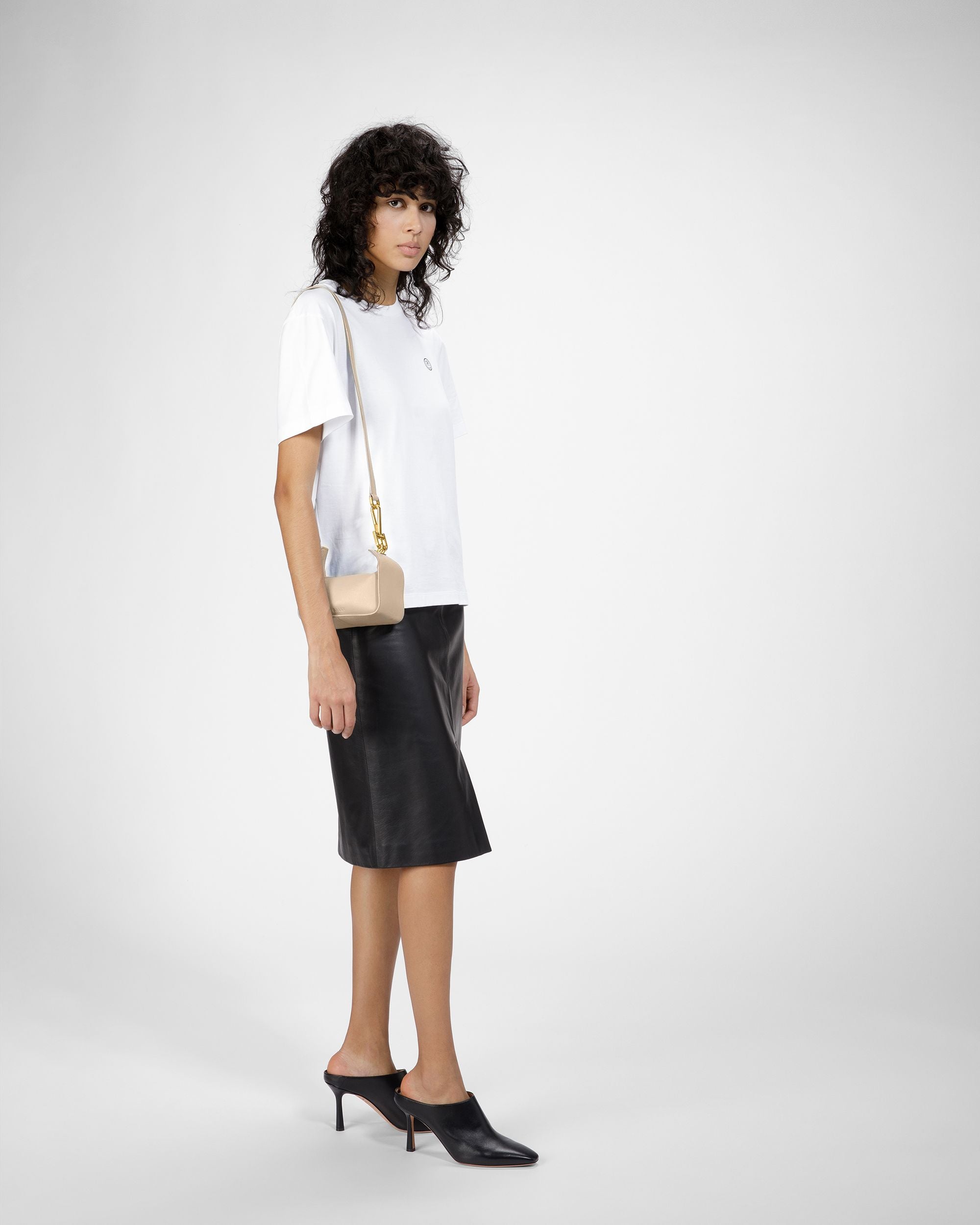 B-Hook XS Leather Minibag In Fossil - Women's - Bally - 09