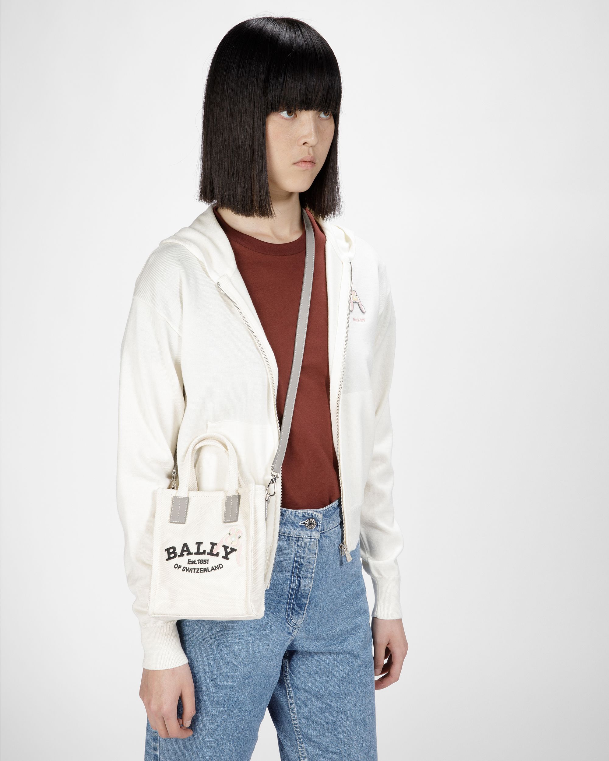 Crystalia XS Fabric Minibag In Natural - Women's - Bally - 06