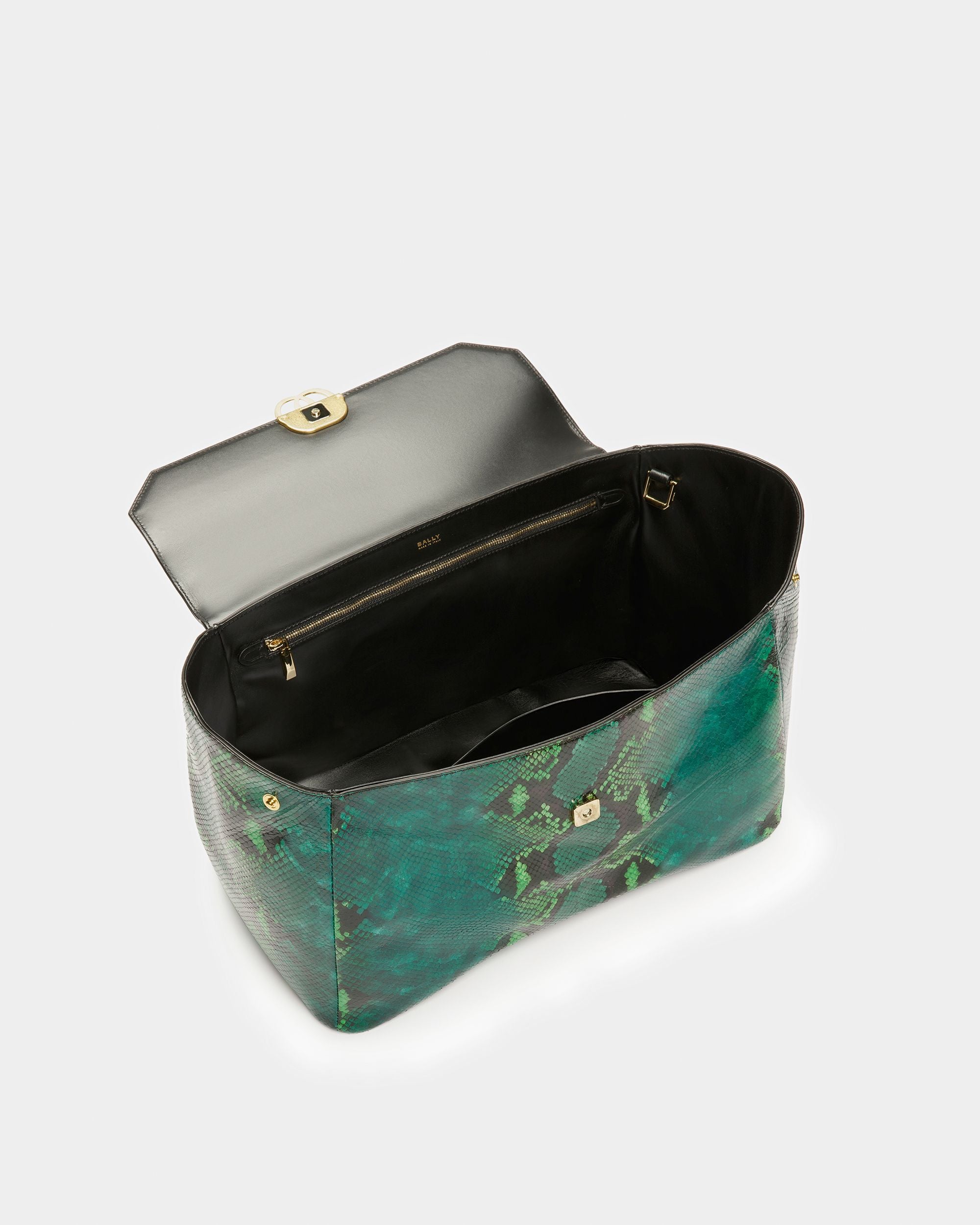 Emblem Maxi Clutch In Python Print - Women's - Bally - 05