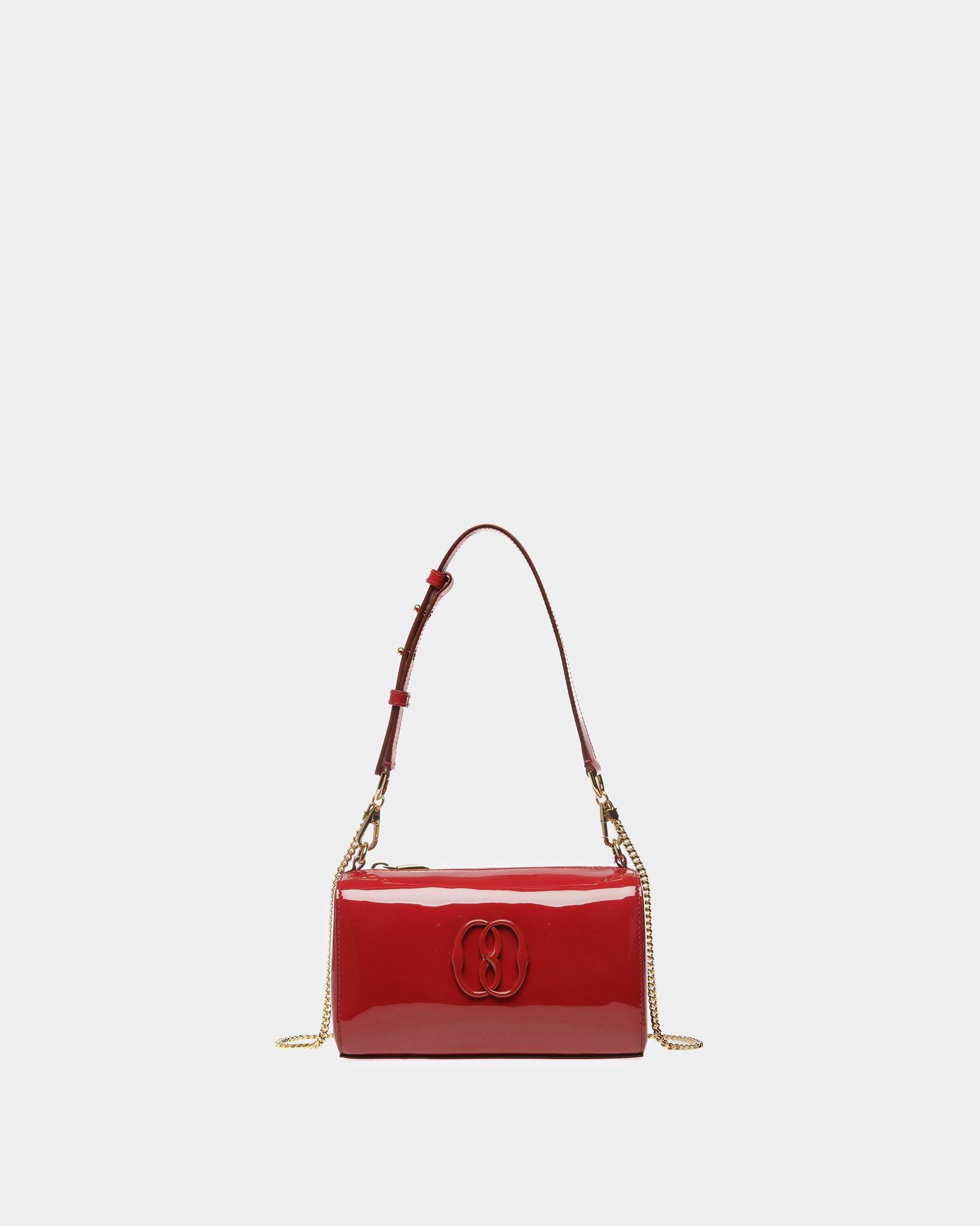 Emblem Minibag In Deep Ruby Leather - Women's - Bally - 01