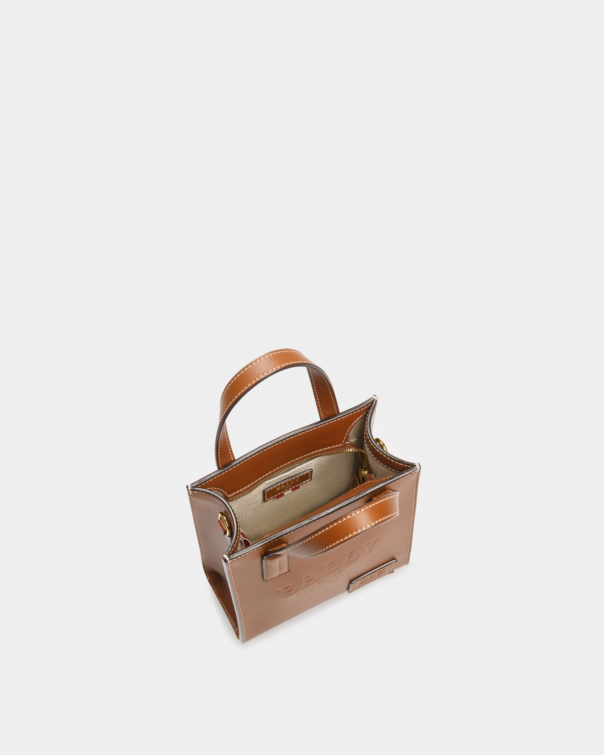 Crystalia Xs Leather Minibag In Brown - Women's - Bally - 04