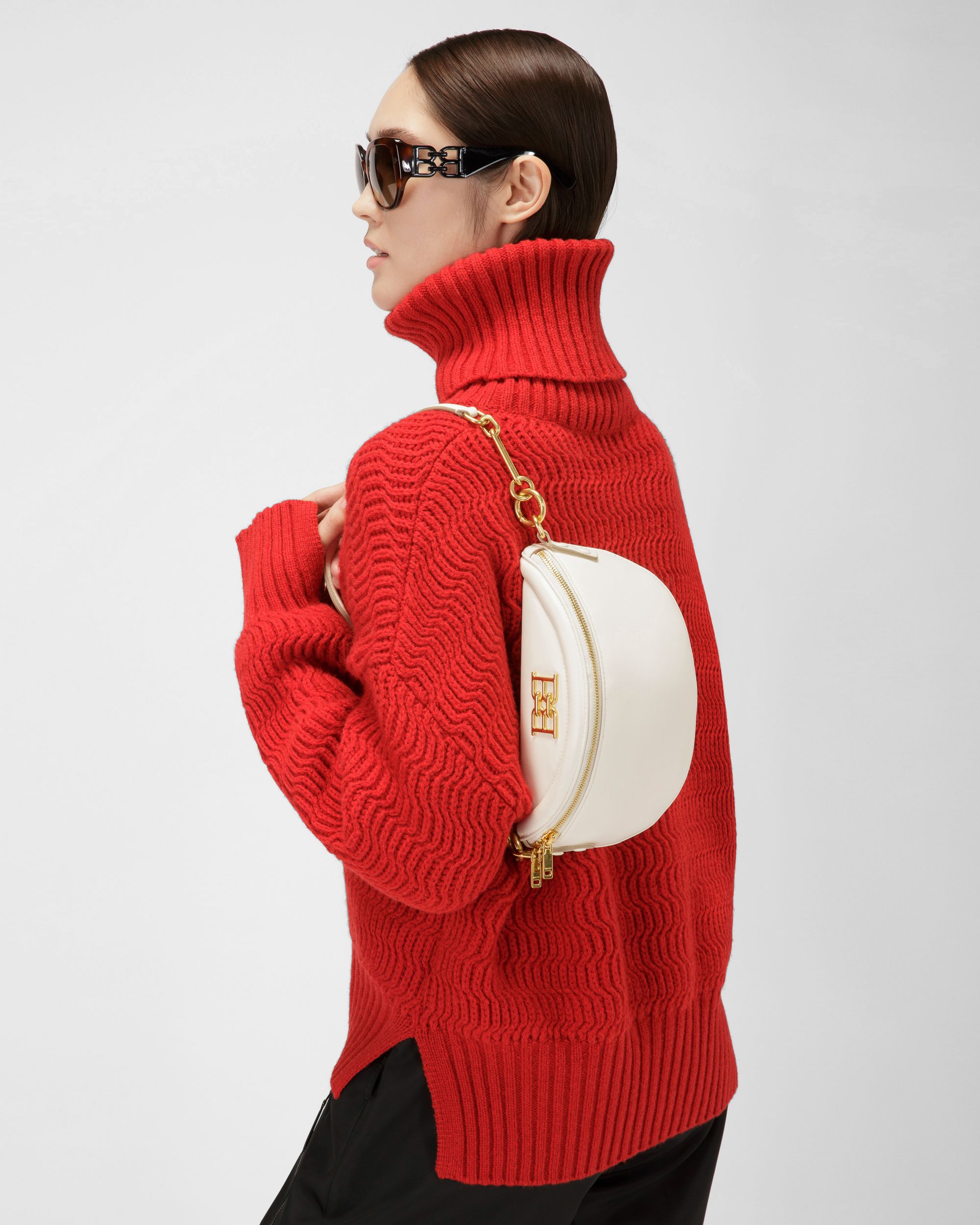 Breen Leather Minibag In Bone - Women's - Bally - 02