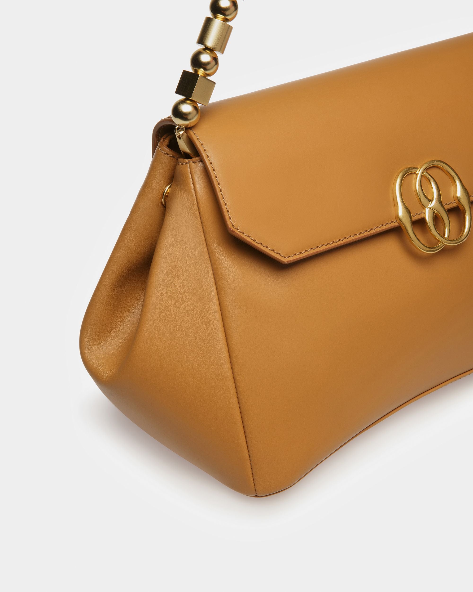 Emblem Shoulder Bag In Plain Leather - Women's - Bally - 05