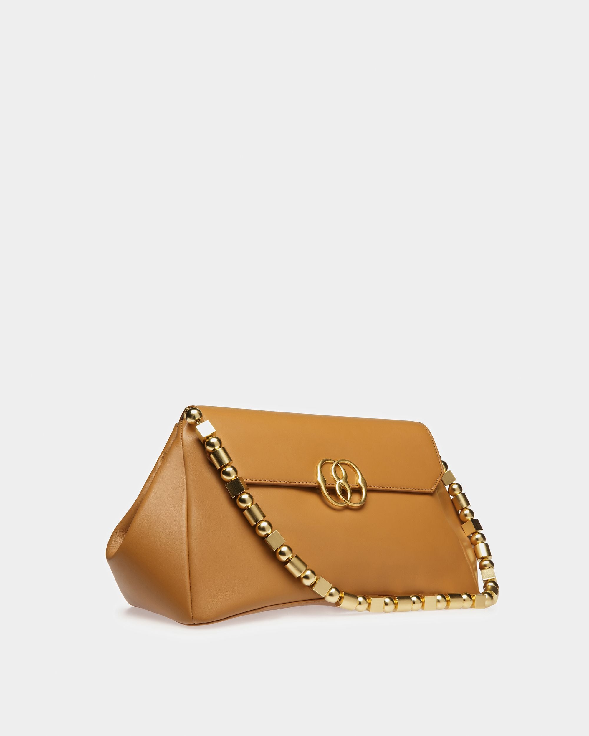 Emblem Shoulder Bag In Plain Leather - Women's - Bally - 07