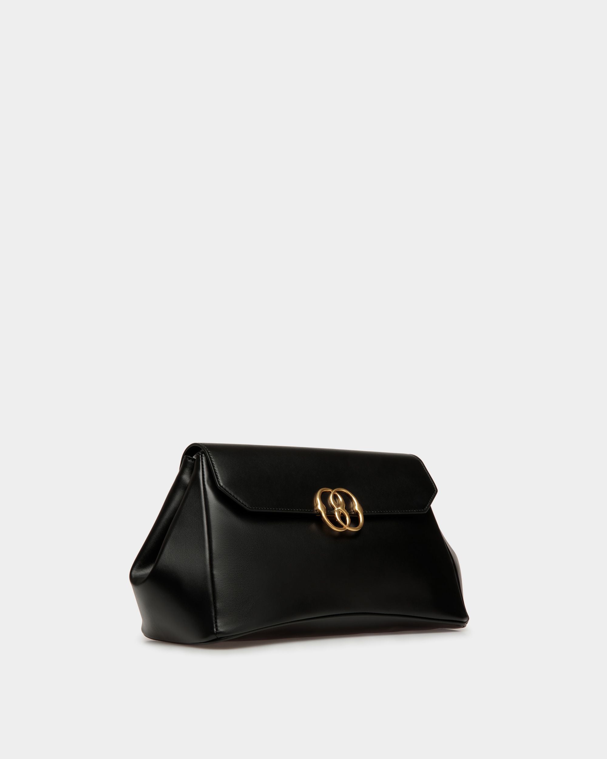 Emblem Shoulder Bag In Plain Leather - Women's - Bally - 03