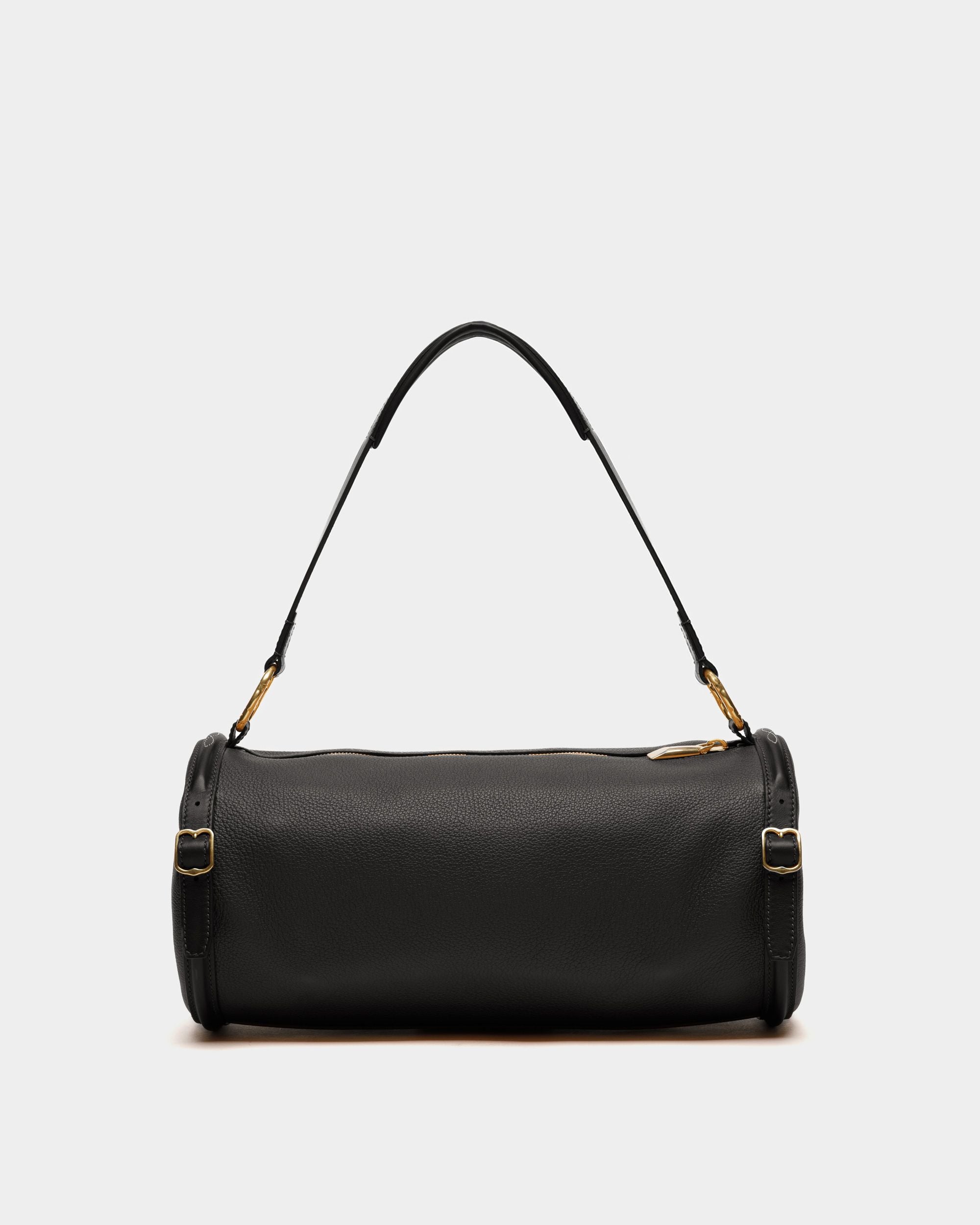 Small Barrel Crossbody Bag In Black Leather - Women's - Bally - 02