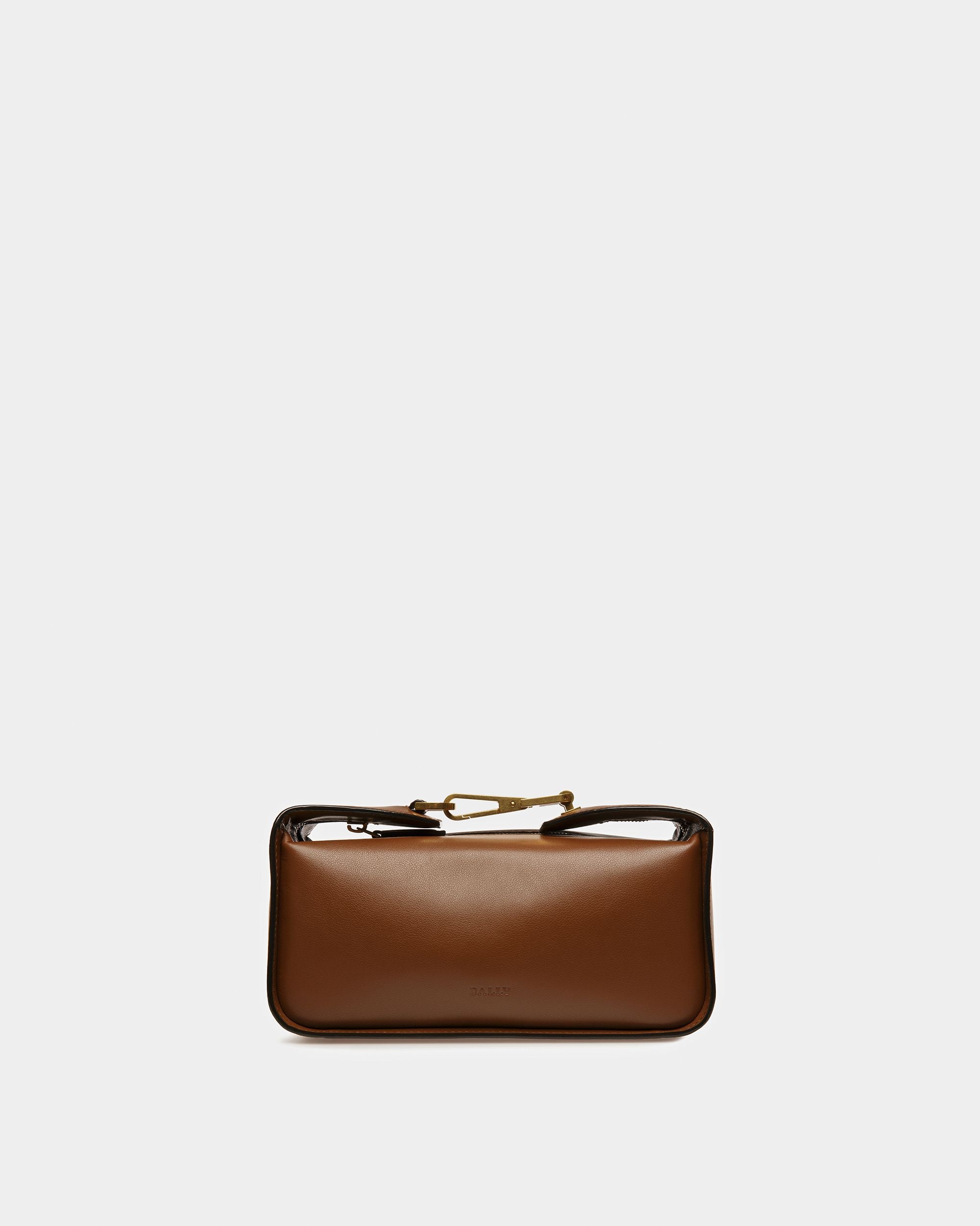 B-Hook Leather Shoulder Bag In Brown - Women's - Bally - 01