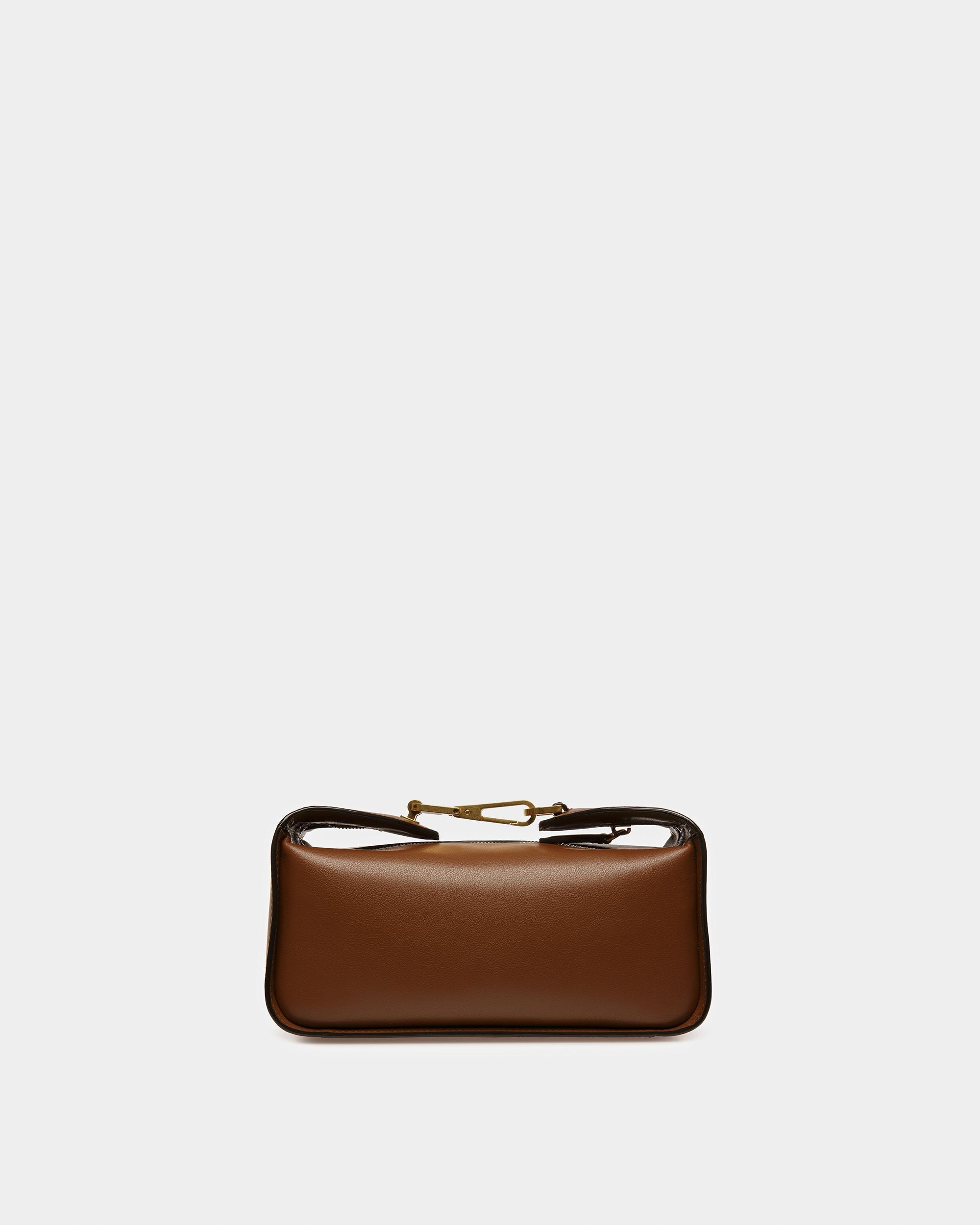 B-Hook Leather Shoulder Bag In Brown - Women's - Bally - 03