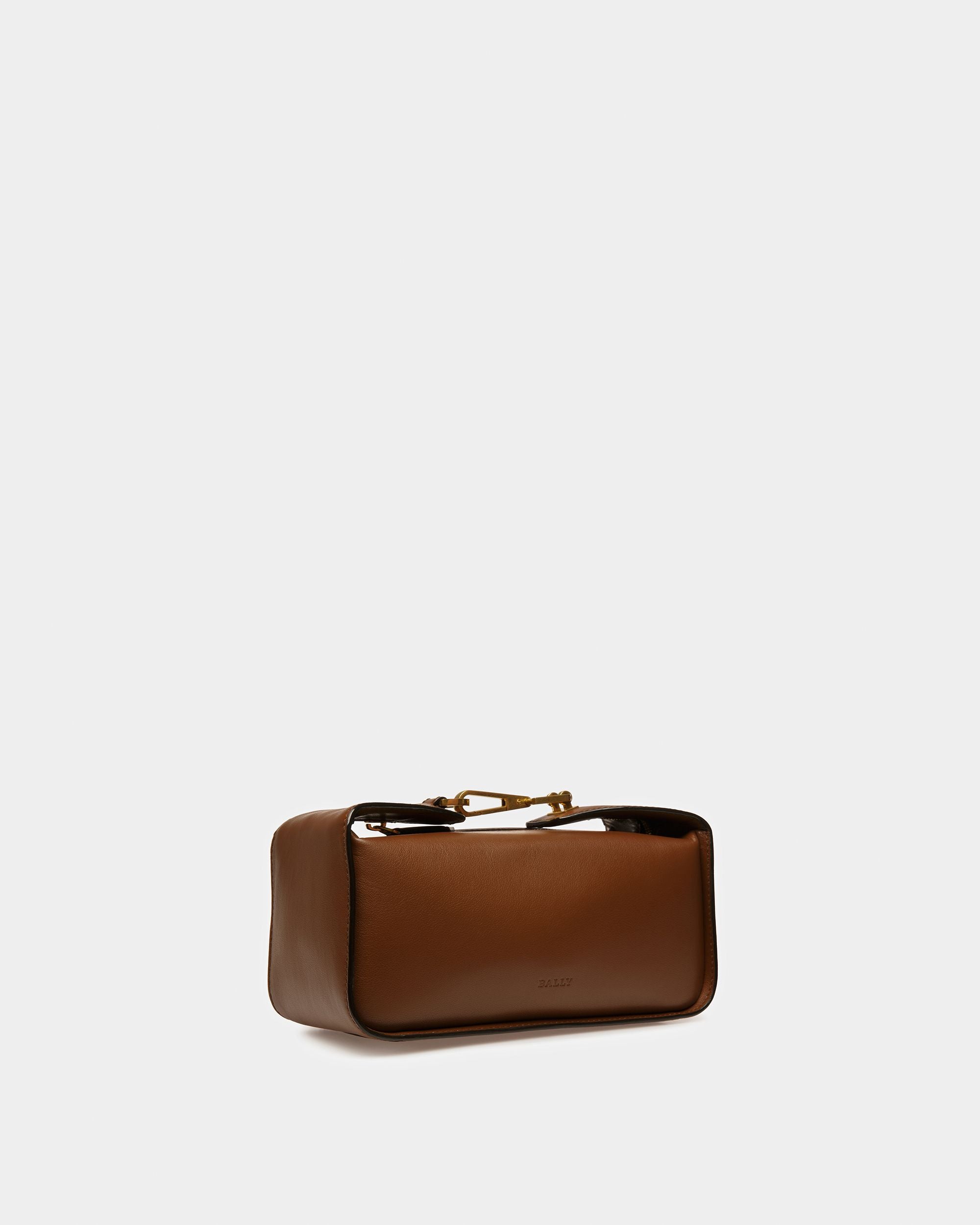 B-Hook Leather Shoulder Bag In Brown - Women's - Bally - 07