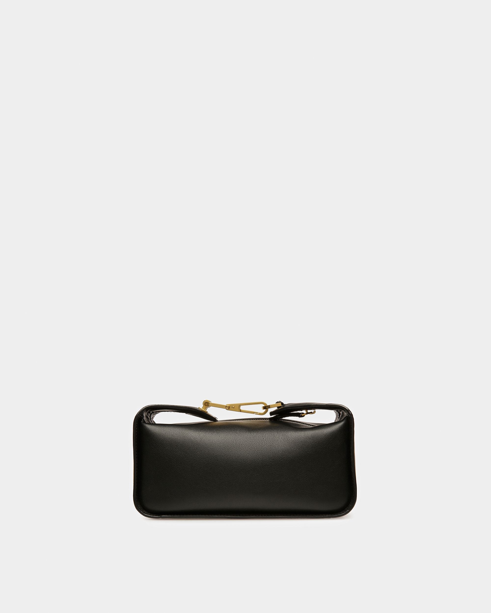 B-Hook Leather Shoulder Bag In Black - Women's - Bally - 03