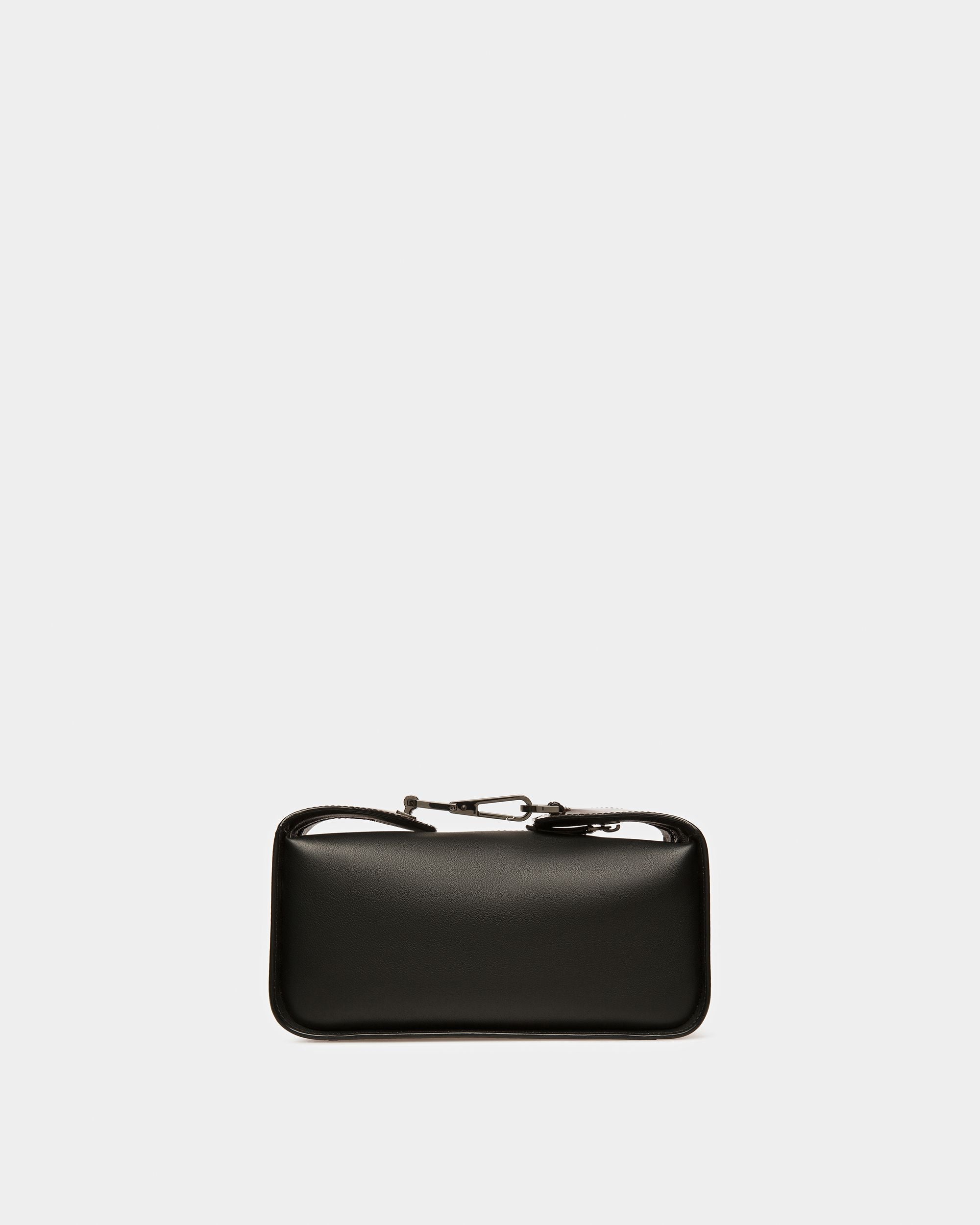 B-Hook Leather Shoulder Bag In Black - Women's - Bally - 03