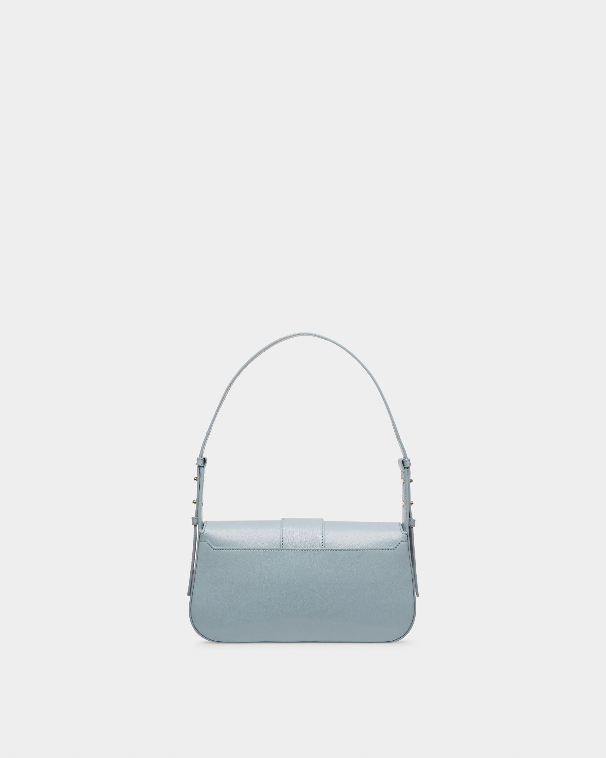 Jadha Leather Shoulder Bag In Light Blue - Women's - Bally - 03