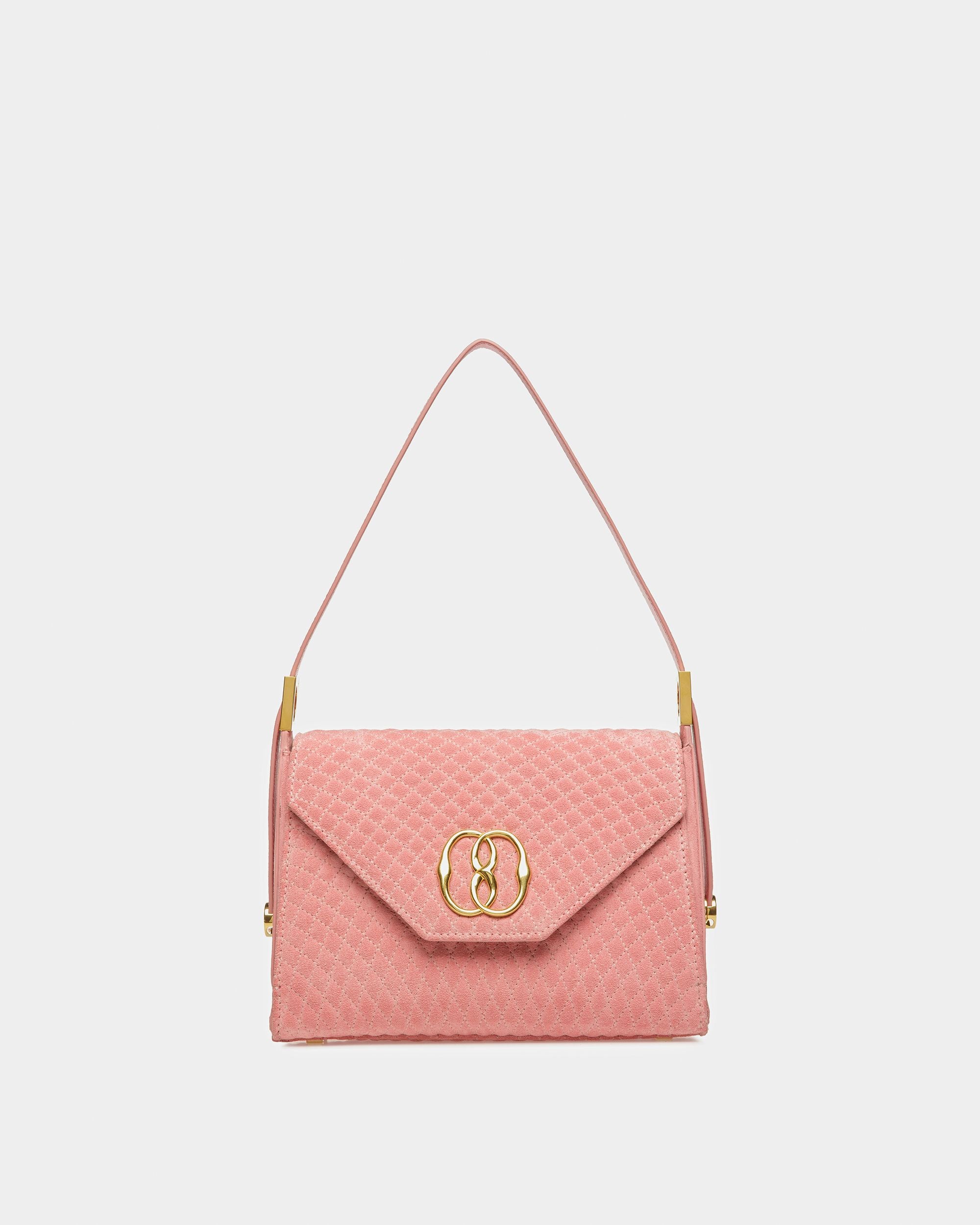 Emblem Top Handle In Quilted Suede - Women's - Bally - 01