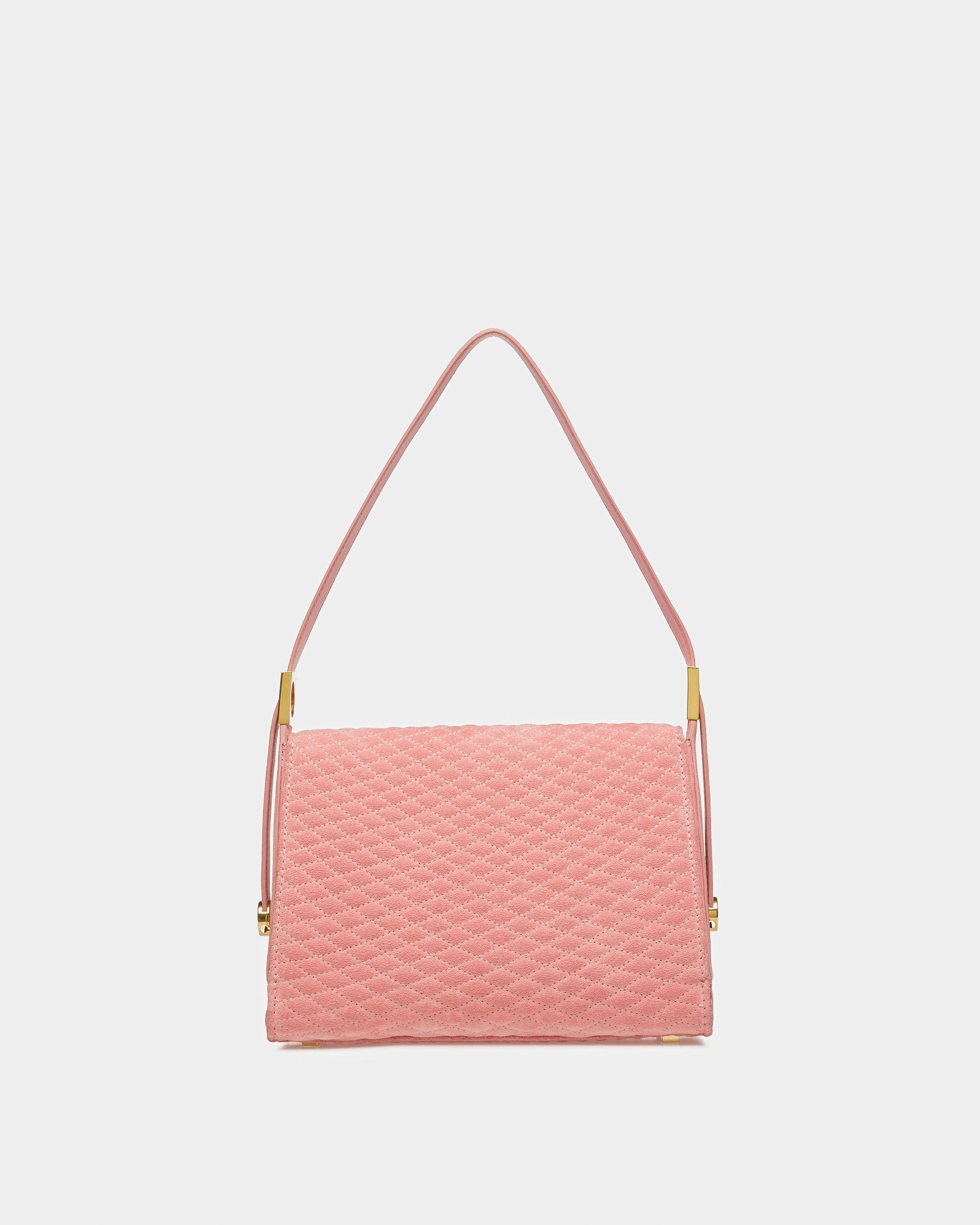 Emblem Top Handle In Quilted Suede - Women's - Bally - 03