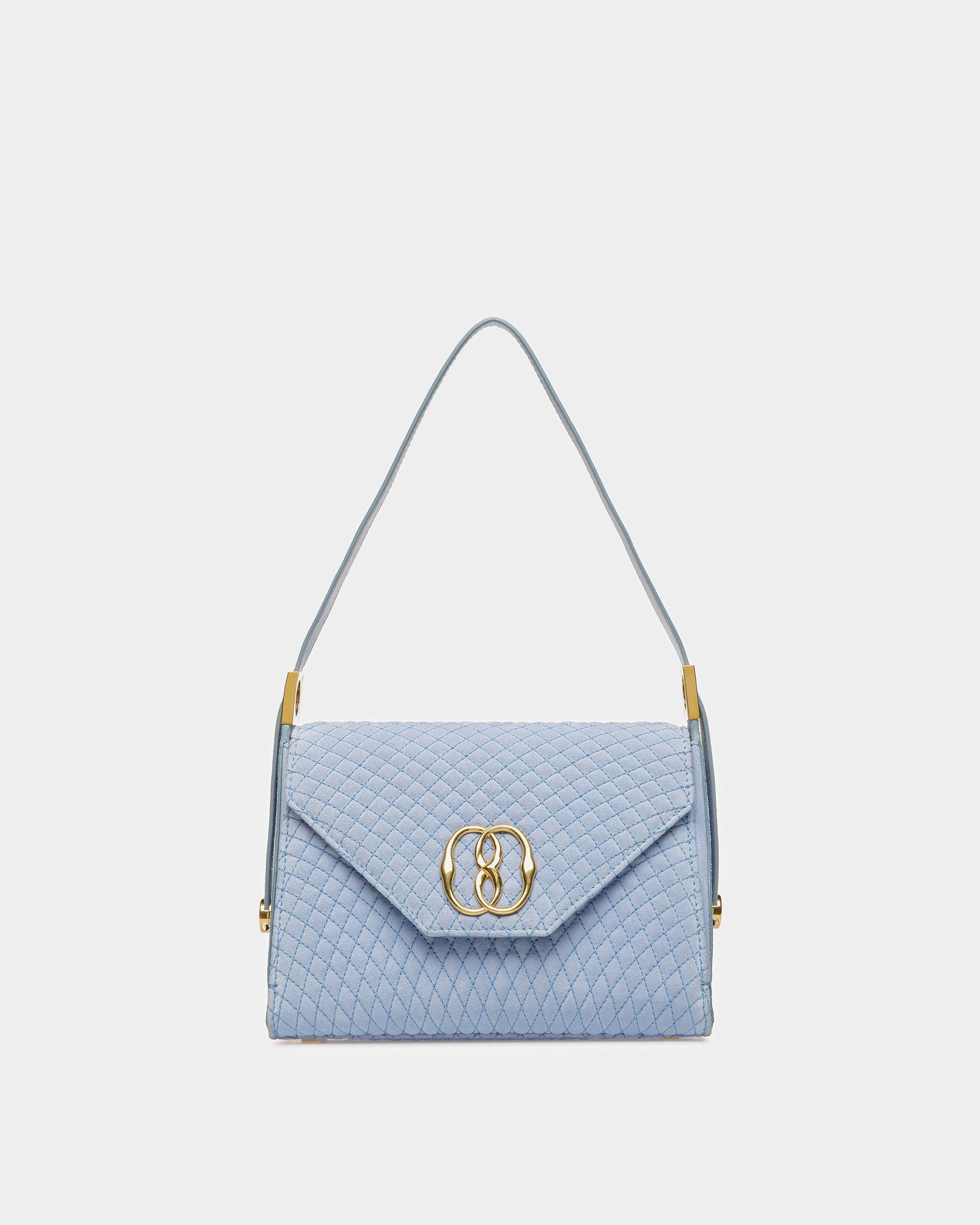 Emblem Top Handle In Quilted Suede - Women's - Bally - 01