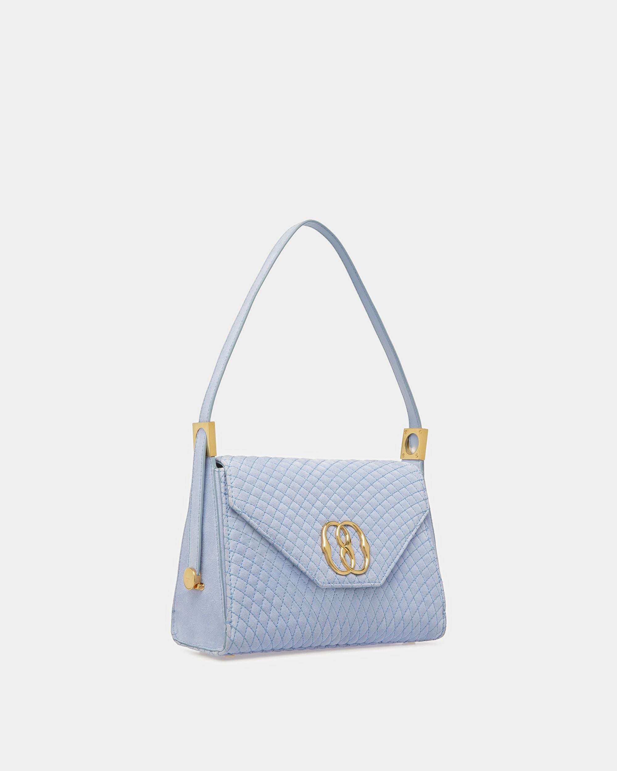 Emblem Top Handle In Quilted Suede - Women's - Bally - 04