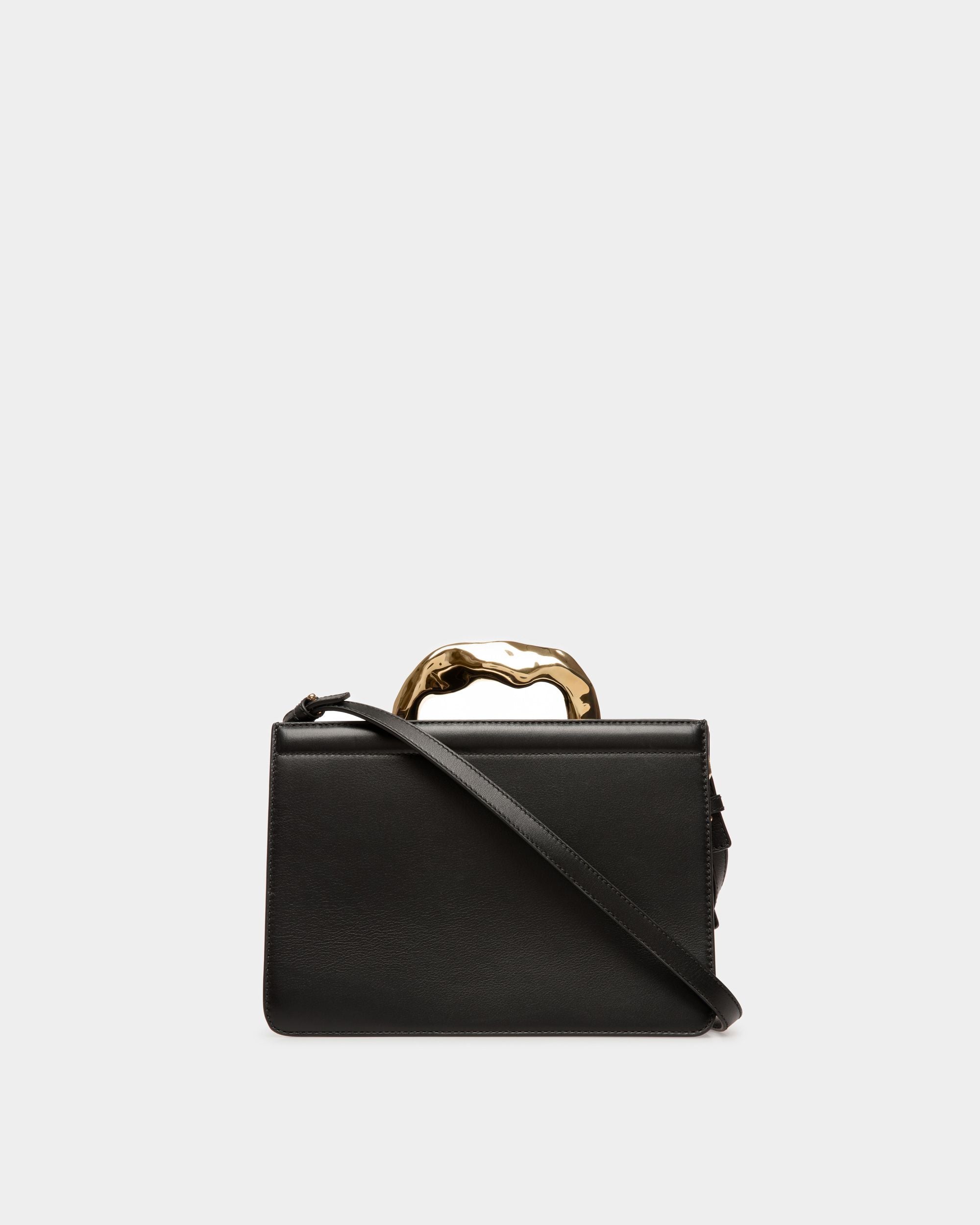 Baroque Top Handle Bag In Black Leather - Women's - Bally - 03