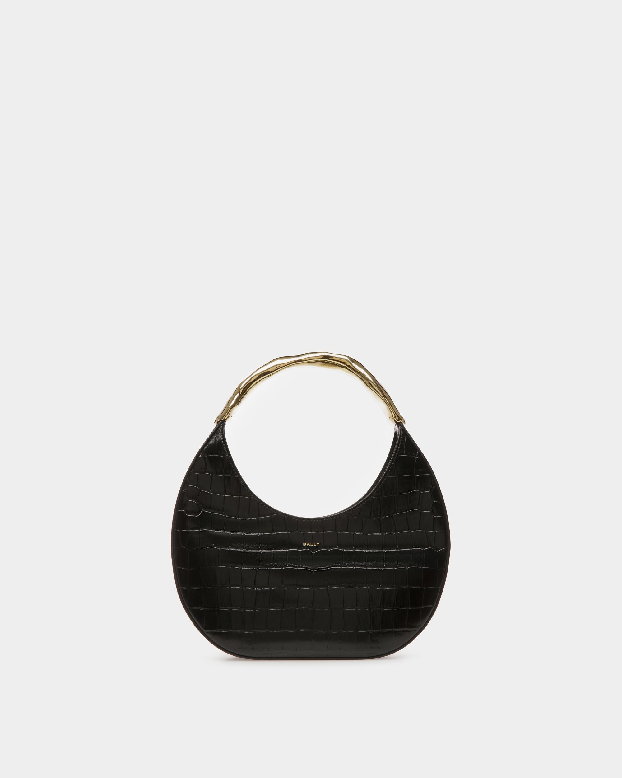 Baroque Hobo Bag In Black Leather - Women's - Bally - 01