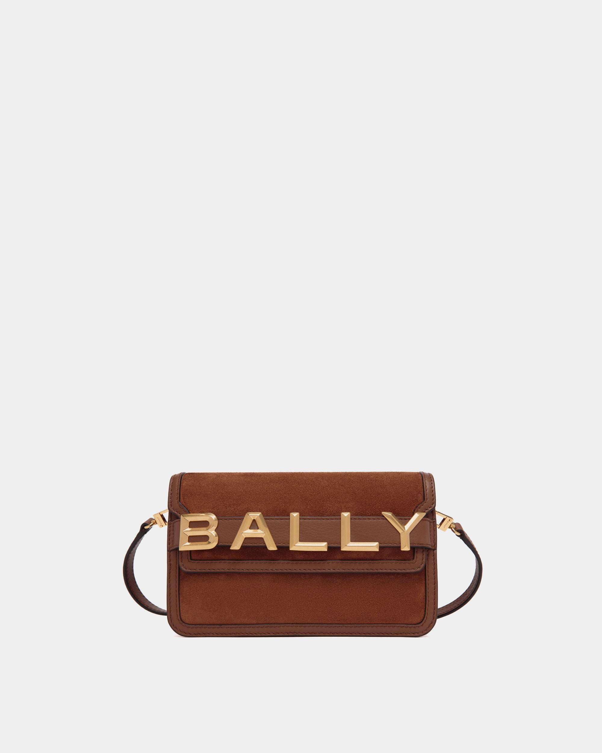 Bally Spell Crossbody Bag in Brown Suede - Women's - Bally - 01