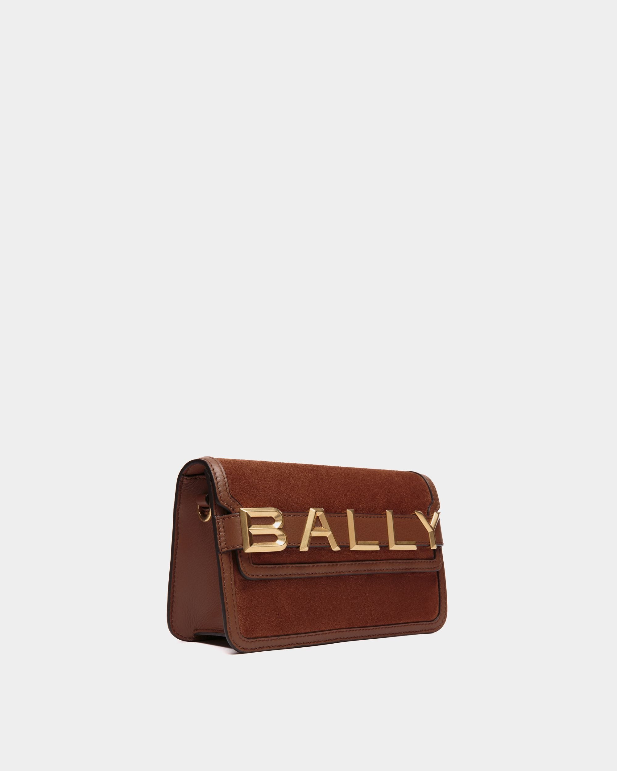 Bally Spell Crossbody Bag in Brown Suede - Women's - Bally - 02