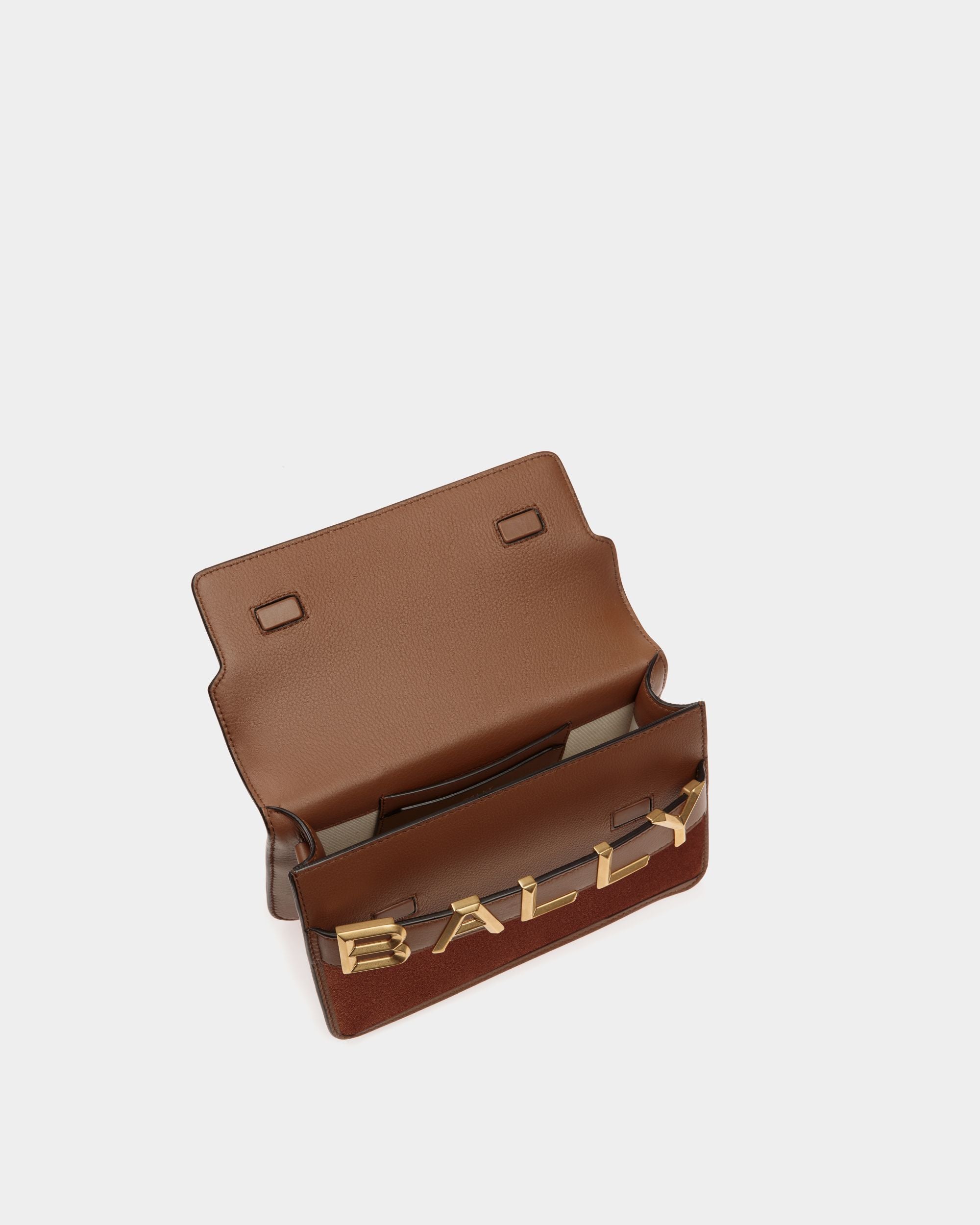 Bally Spell Crossbody Bag in Brown Suede - Women's - Bally - 03