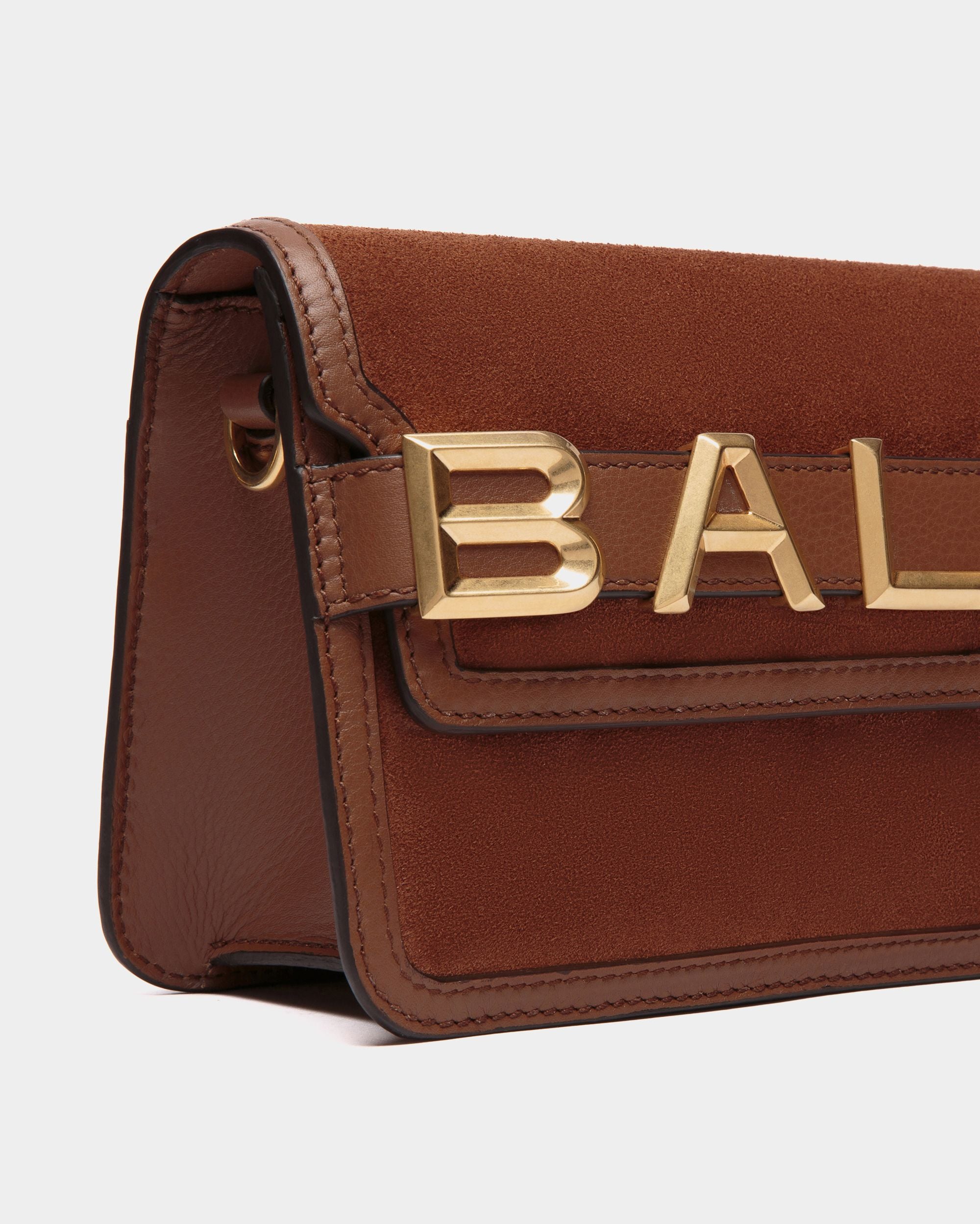 Bally Spell Crossbody Bag in Brown Suede - Women's - Bally - 04