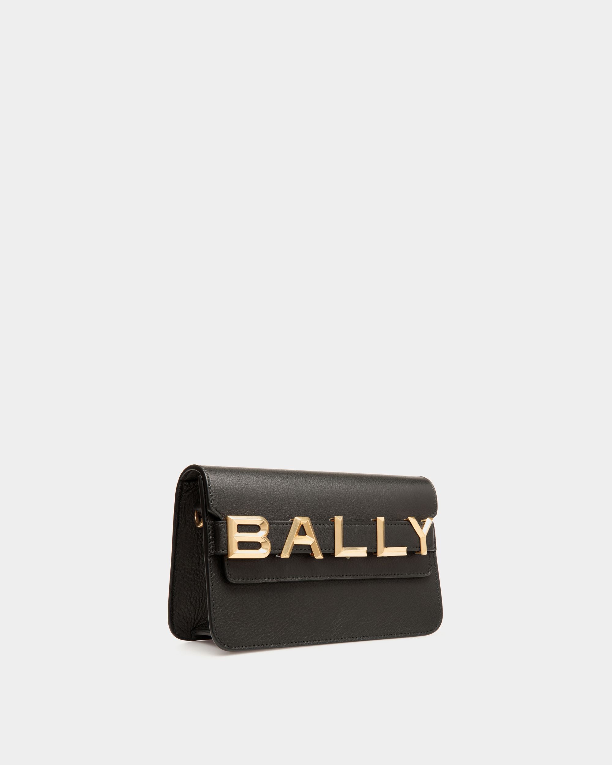Logo Crossbody In Black Leather - Women's - Bally - 04