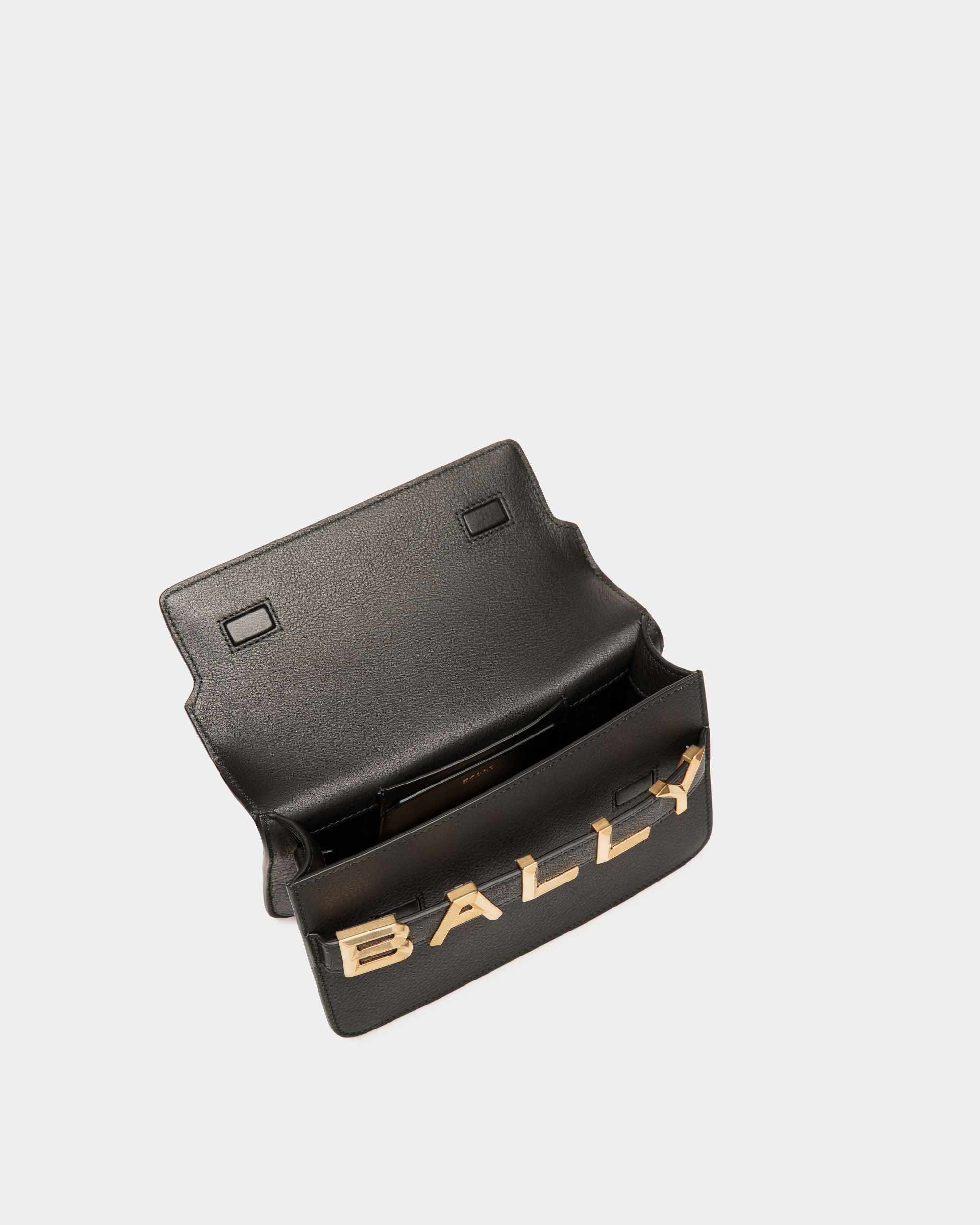 Logo Crossbody In Black Leather - Women's - Bally - 05