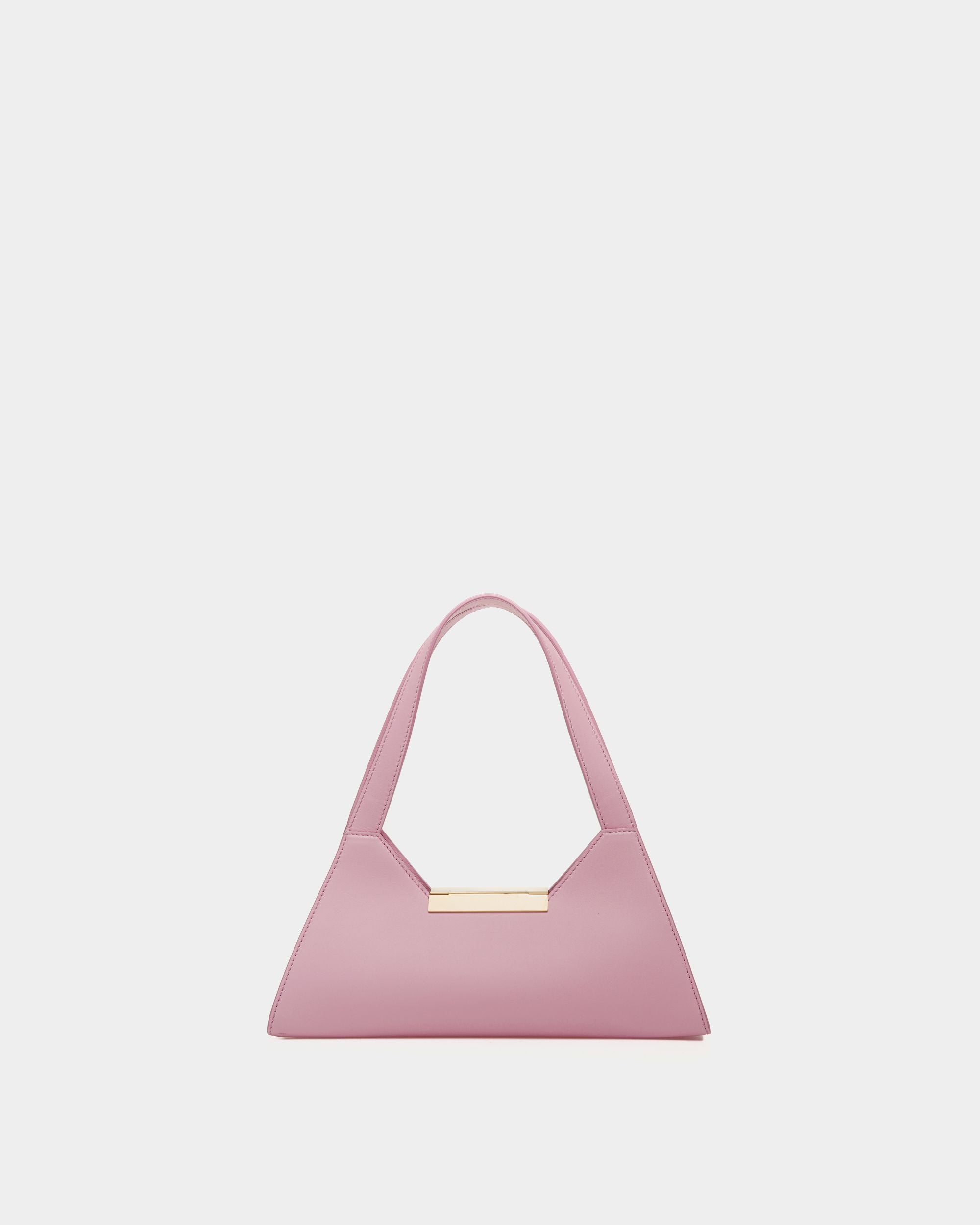 Tilt Shoulder Bag in Pink Leather - Women's - Bally - 02
