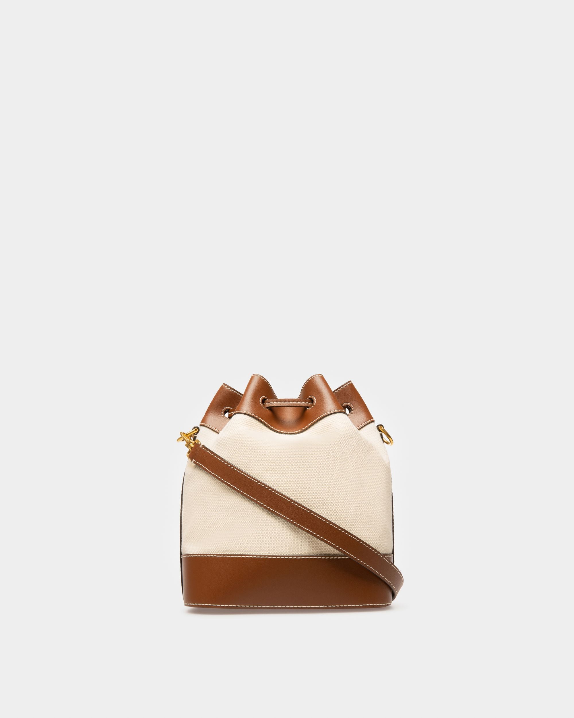 Cleoh Fabric Bucket Bag In Natural - Women's - Bally - 02