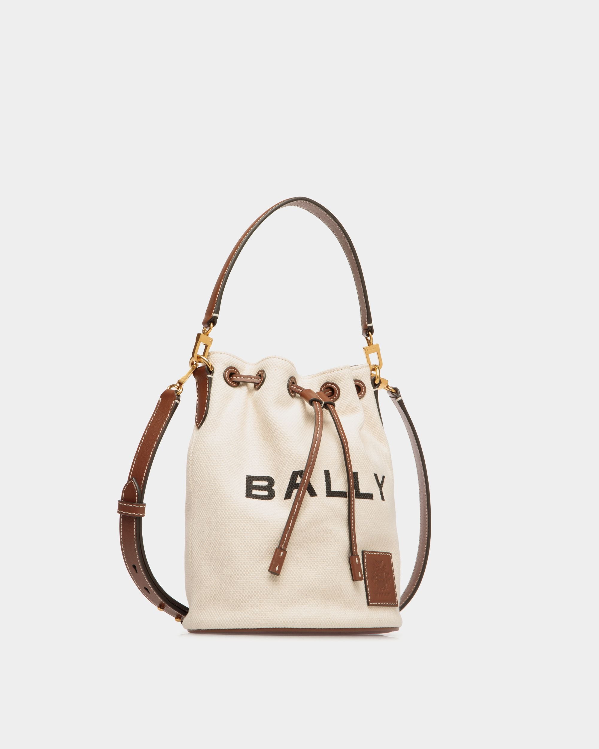 Akelei Bucket Bag in Natural Canvas - Women's - Bally - 04