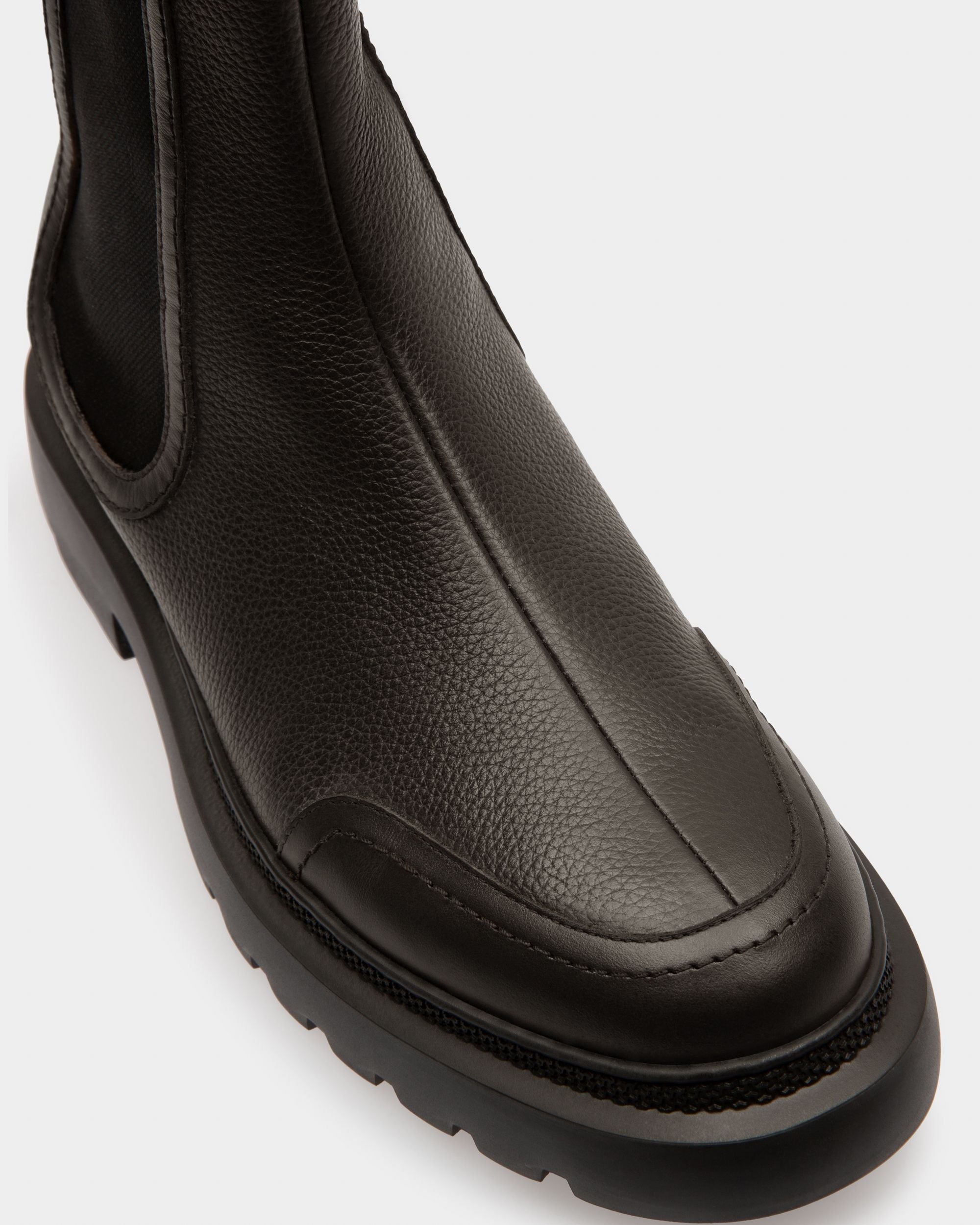 Ginny Flat Leather Boots In Black - Women's - Bally - 06