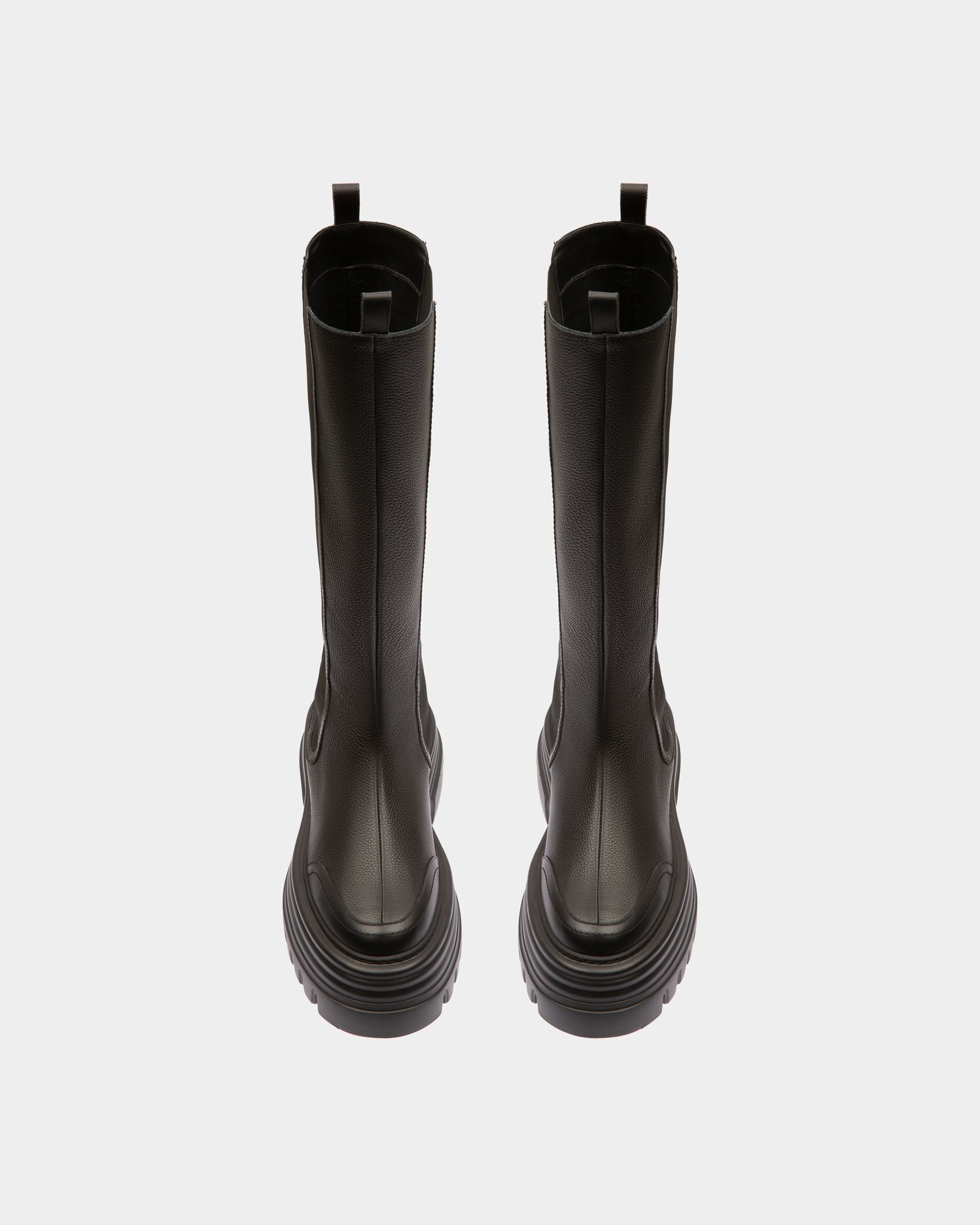 Galeen Leather Long Boots In Black - Women's - Bally - 02