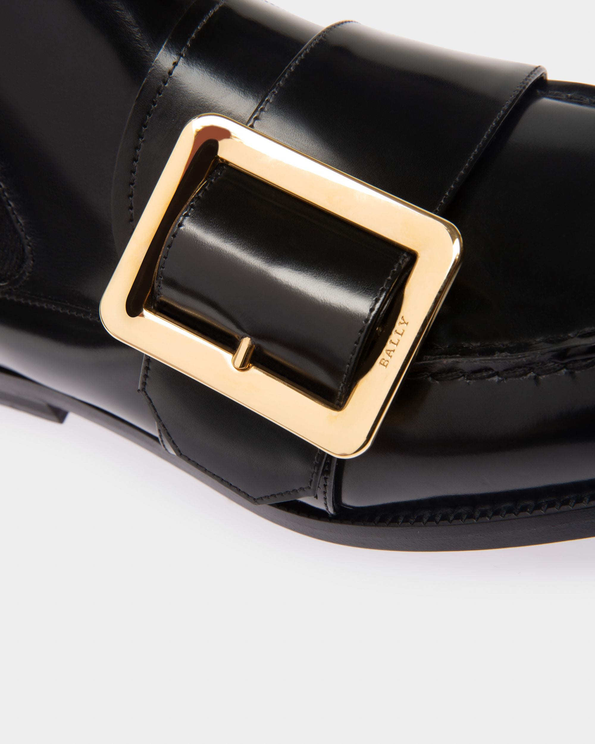 Clorine Booties In Black Leather And Elastic - Women's - Bally - 05