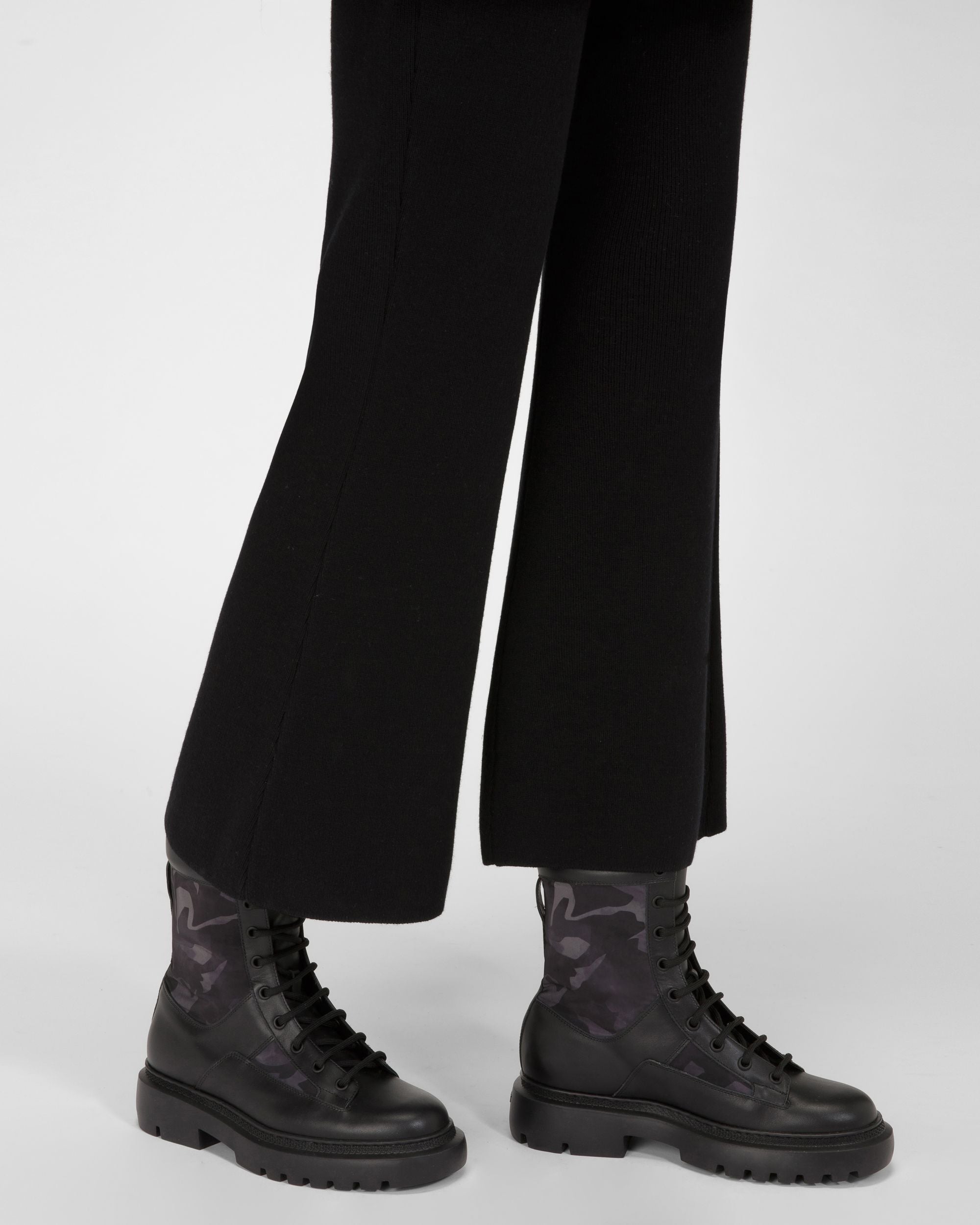 Gioele Leather And Recycled Polyester Boots In Black - Women's - Bally - 07