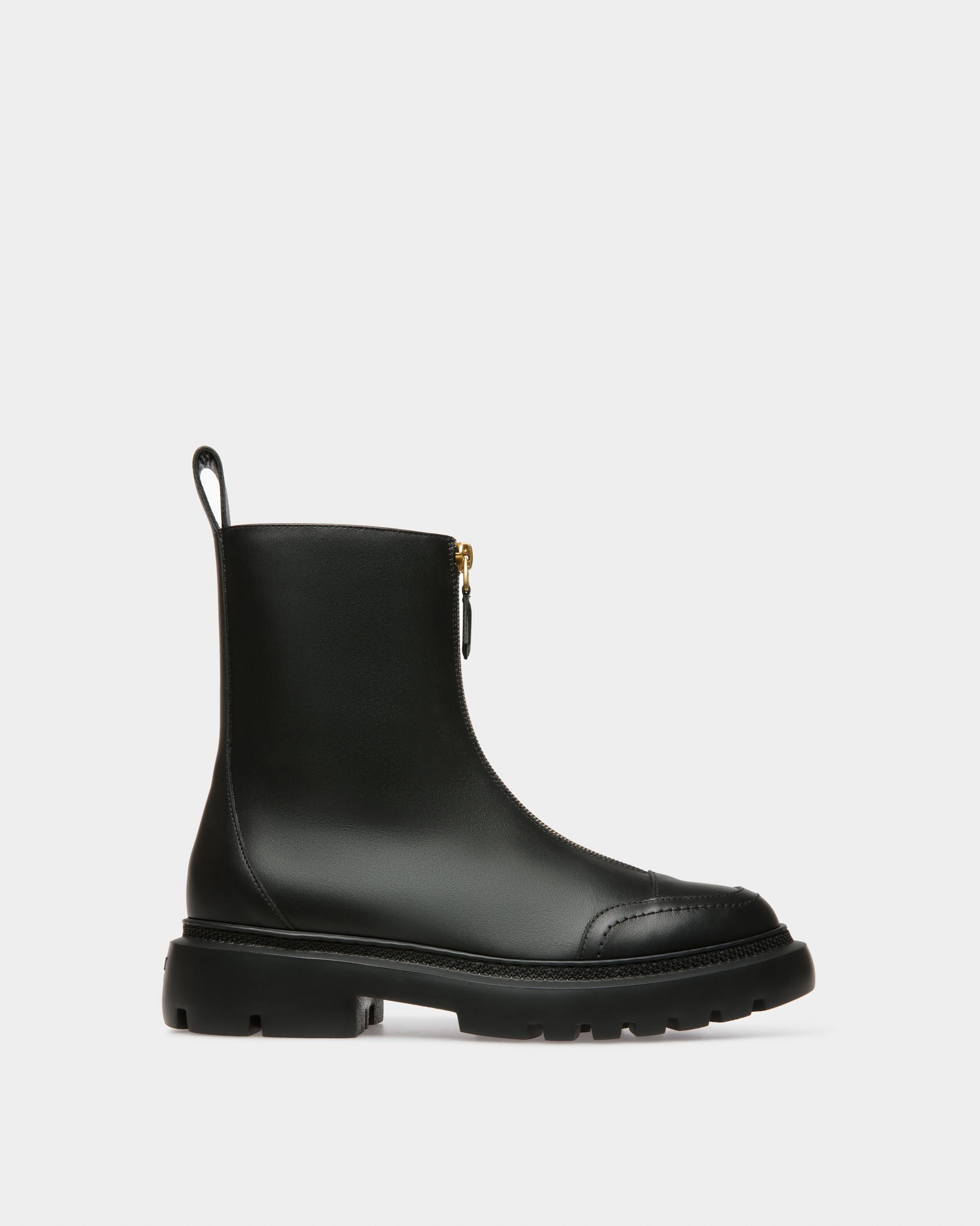 Giuli Leather Booties In Black - Women's - Bally - 01
