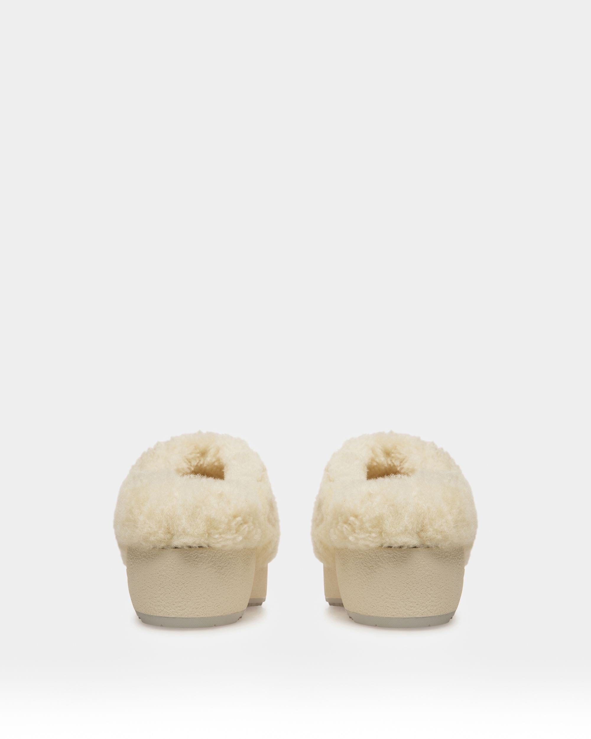 Crans Leather Slippers In Bone - Women's - Bally - 04