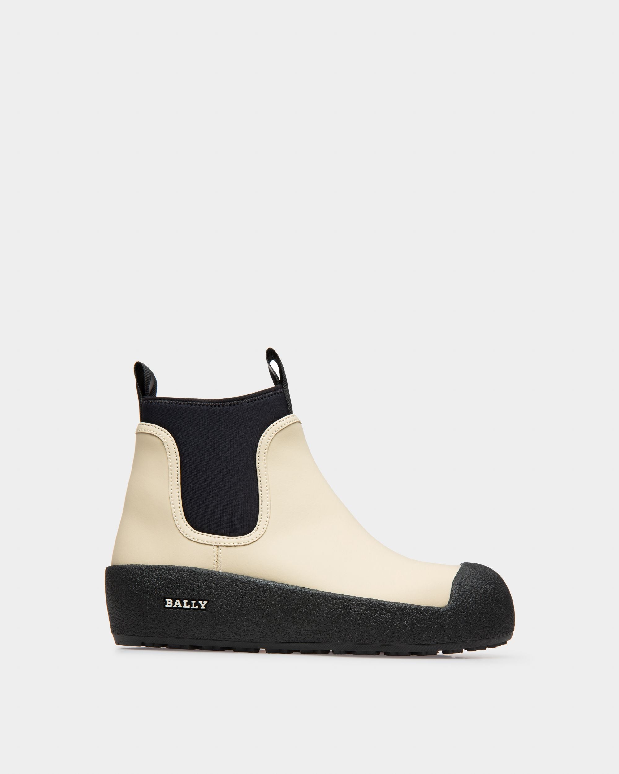 Gadey Leather Booties In Beige - Women's - Bally - 01