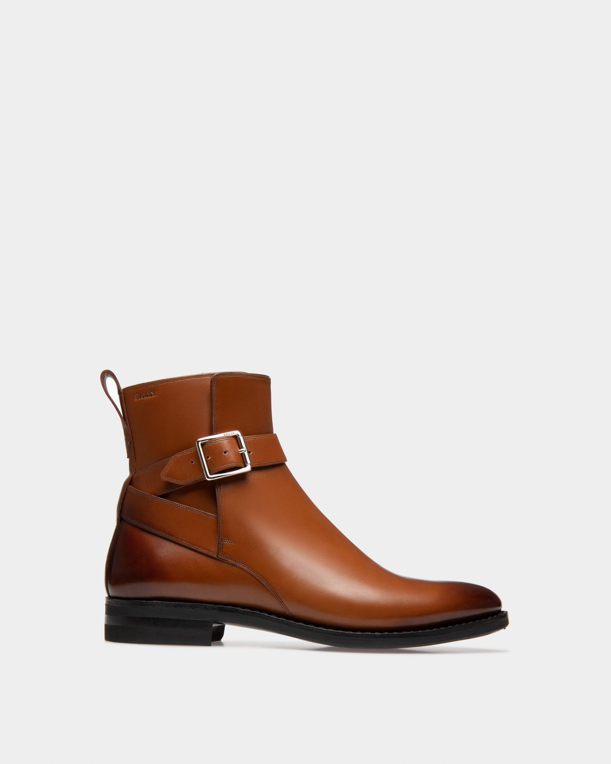 Filly Leather Booties In Brown - Women's - Bally - 01
