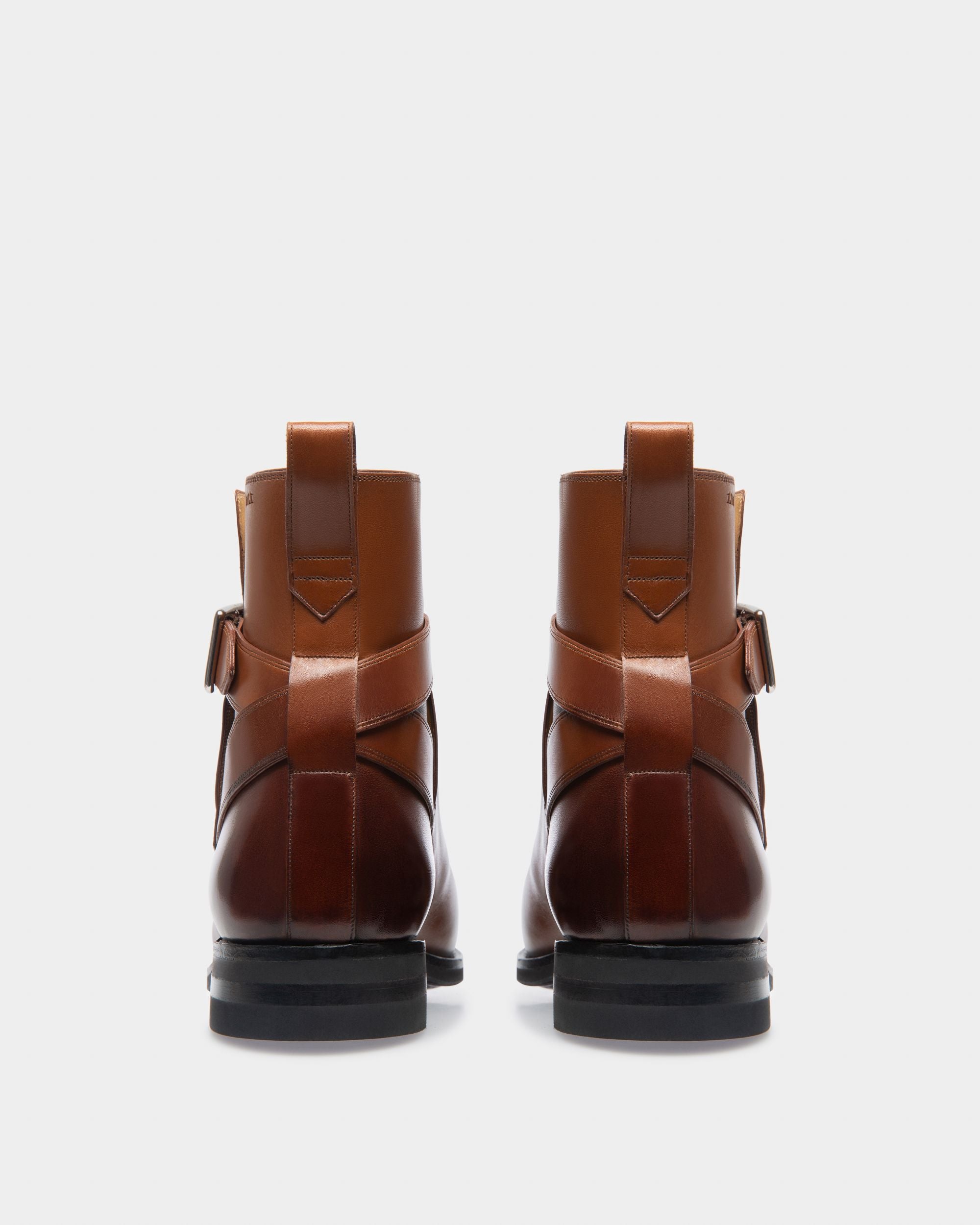 Filly Leather Booties In Brown - Women's - Bally - 04