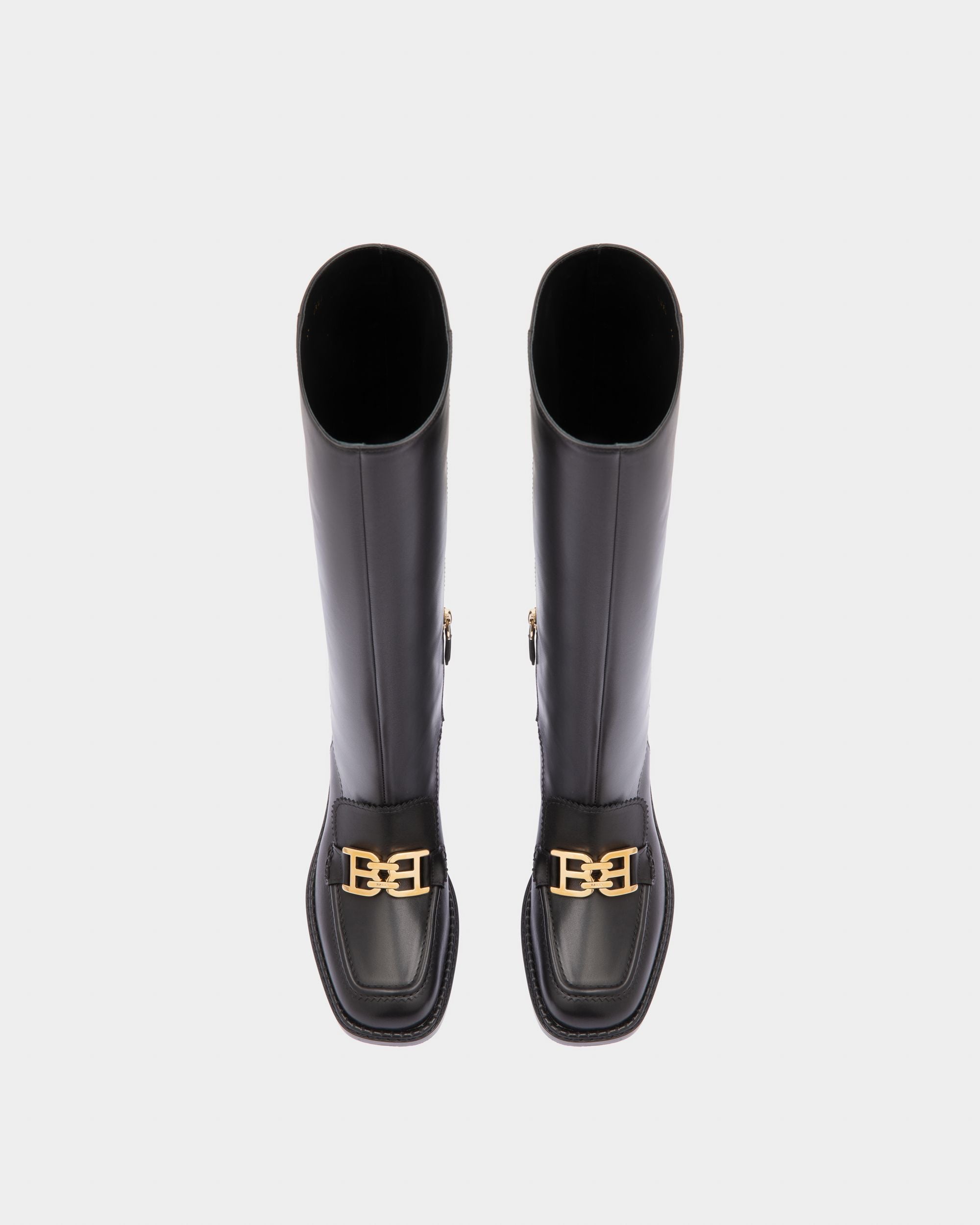 Ebele Leather Long Boots In Black - Women's - Bally - 03