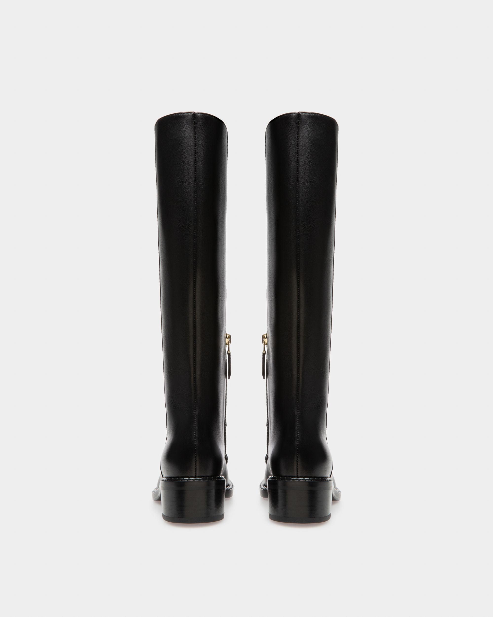 Ebele Leather Long Boots In Black - Women's - Bally - 04