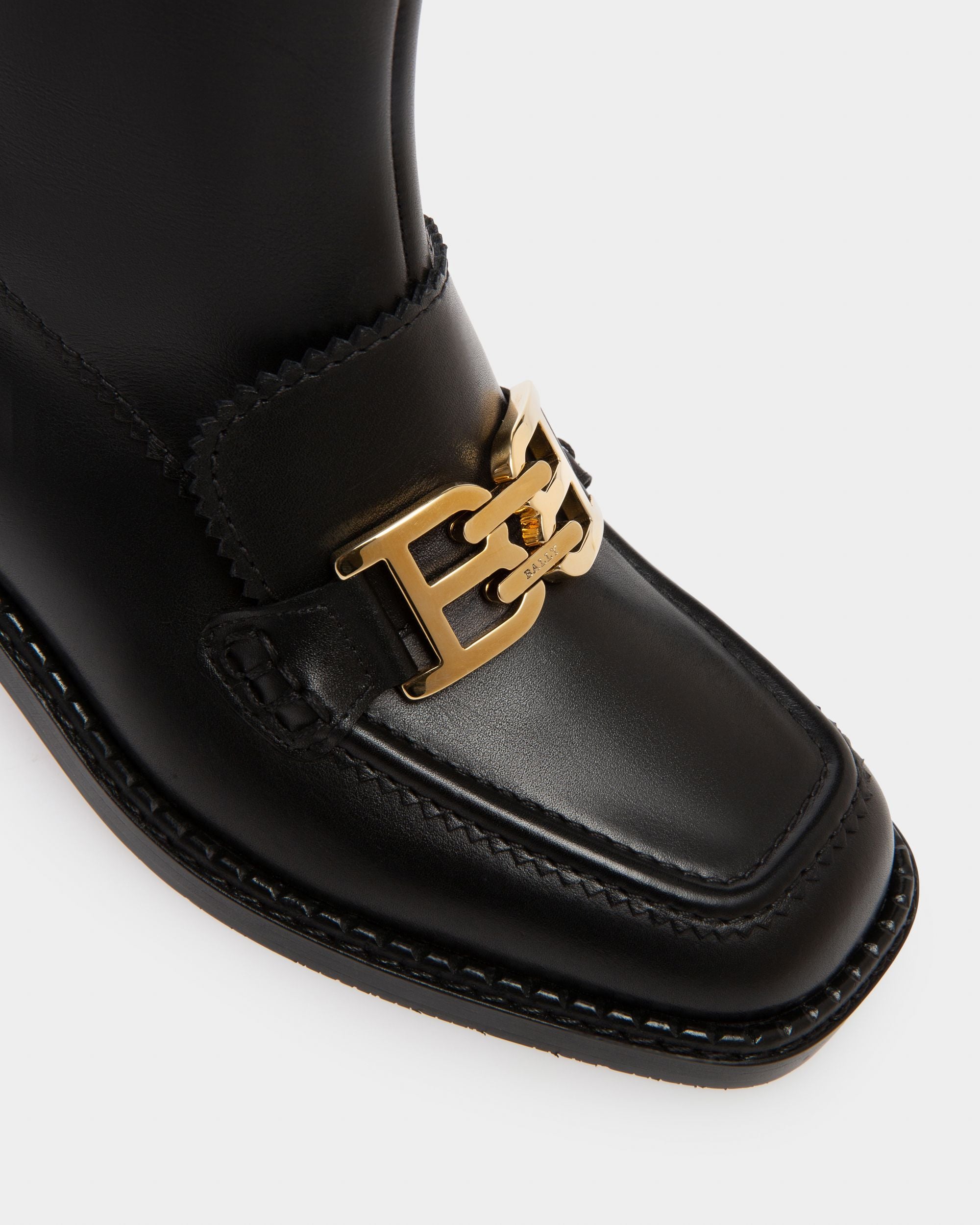 Ebele Leather Long Boots In Black - Women's - Bally - 05