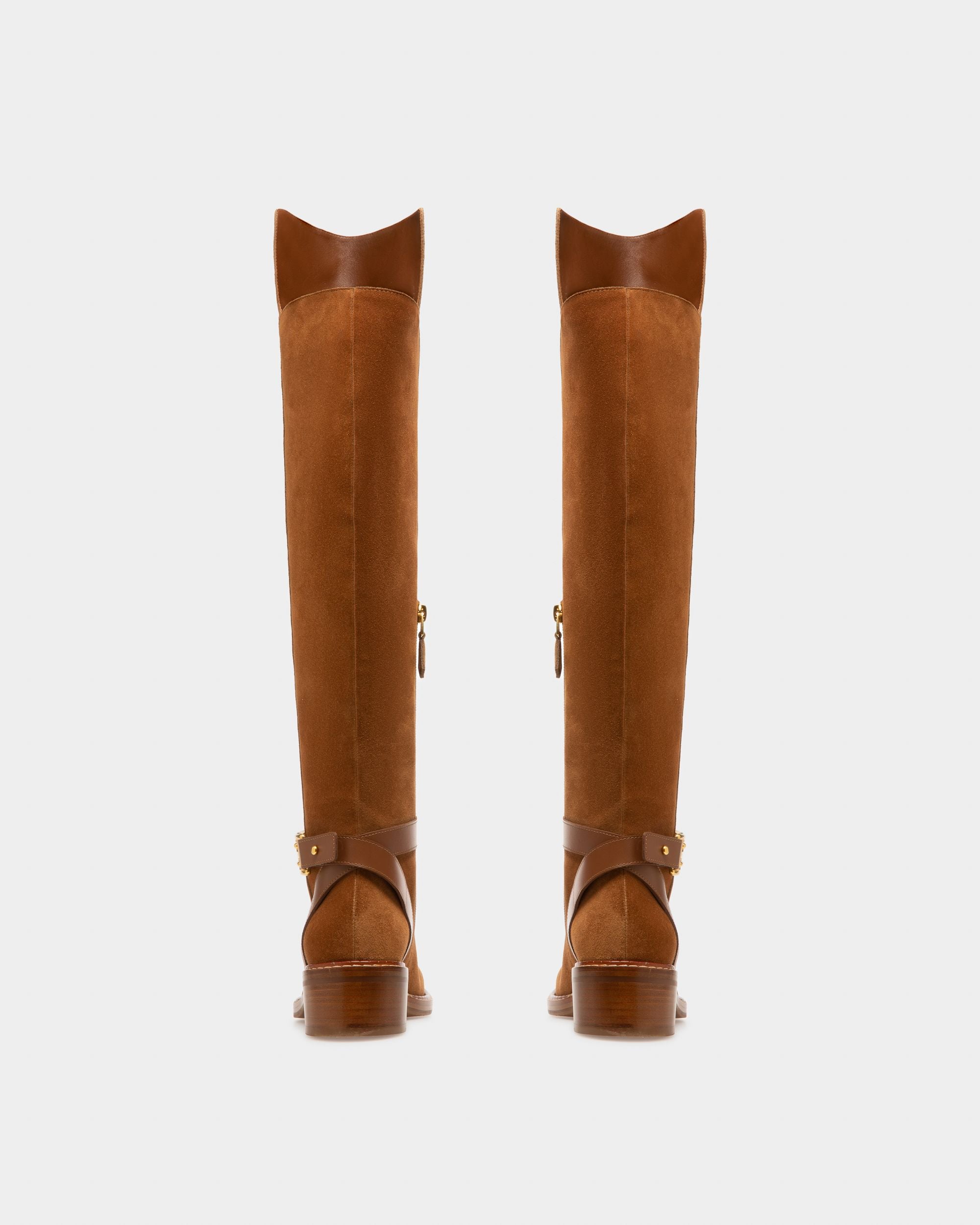 Eloire Leather Long Boots In Brown - Women's - Bally - 04