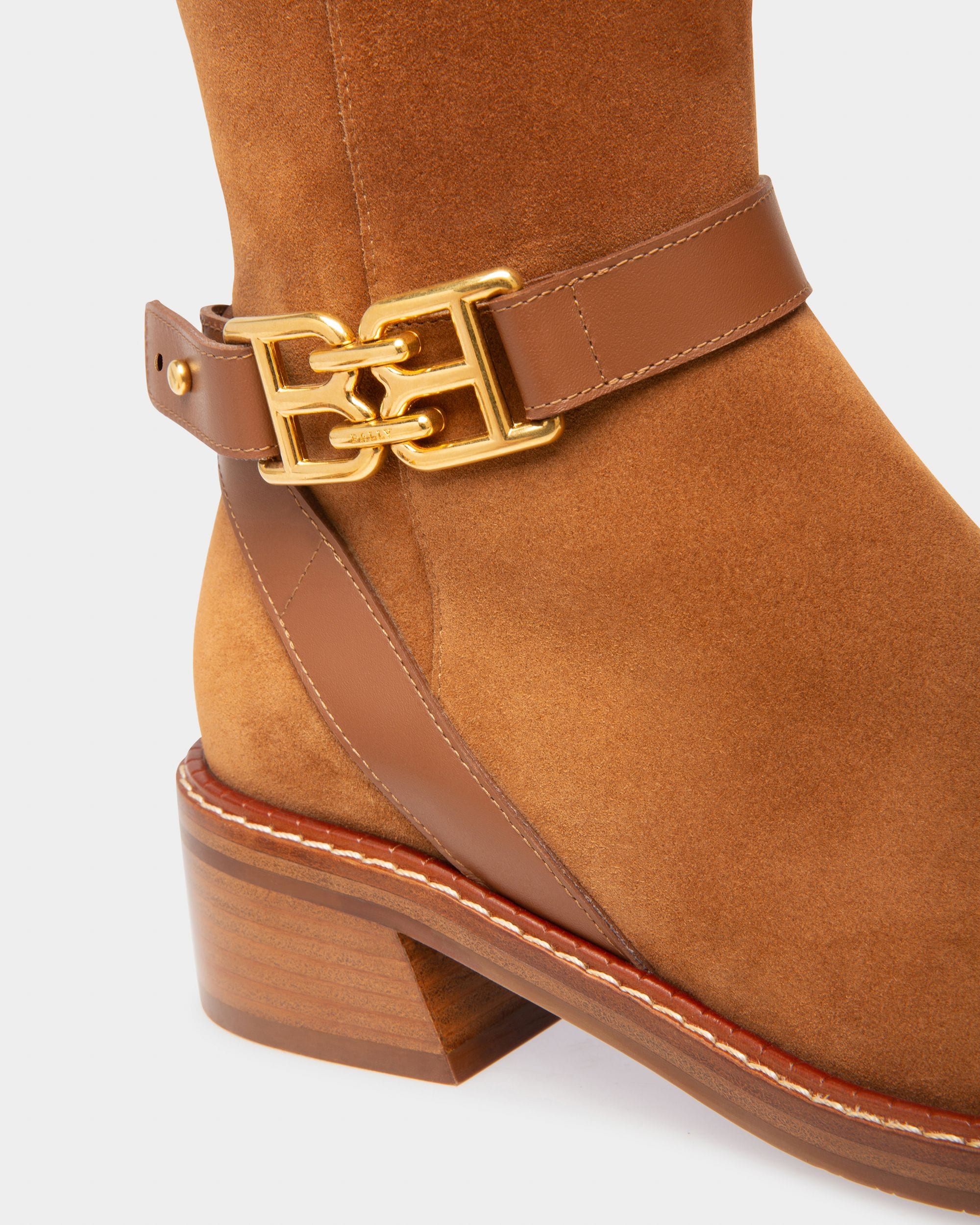 Eloire Leather Long Boots In Brown - Women's - Bally - 05